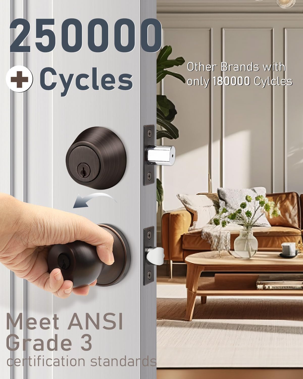 Secure Entry Door Lock Set with Easy Installation