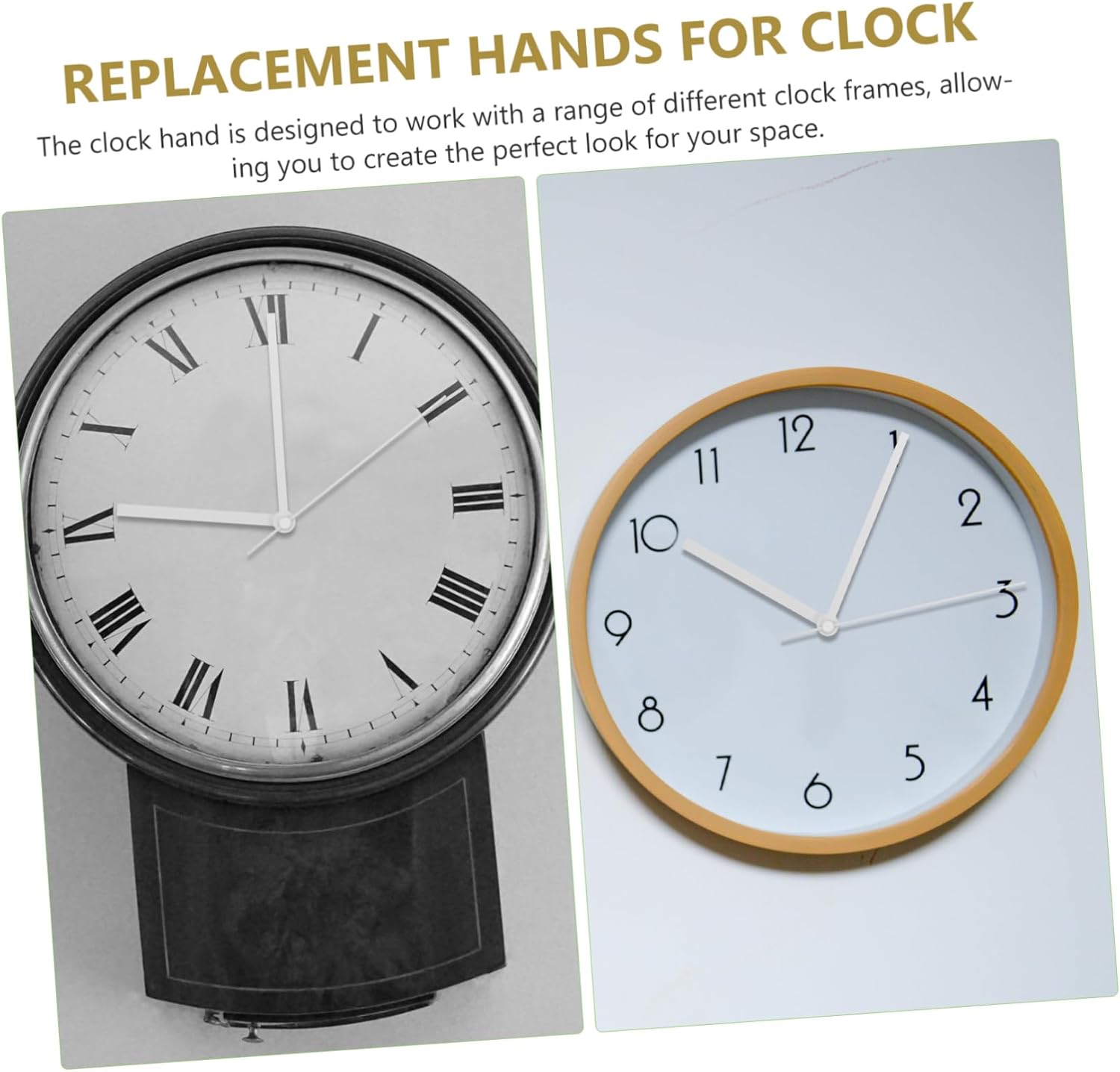 Veemoon 10-Piece Replacement Clock Hands for Wall Clocks