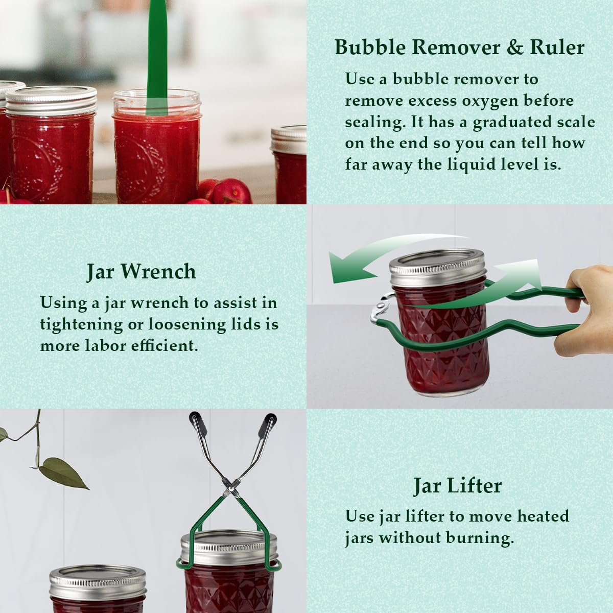 Starter Kit for Canning Beginners with Stainless Steel Tools