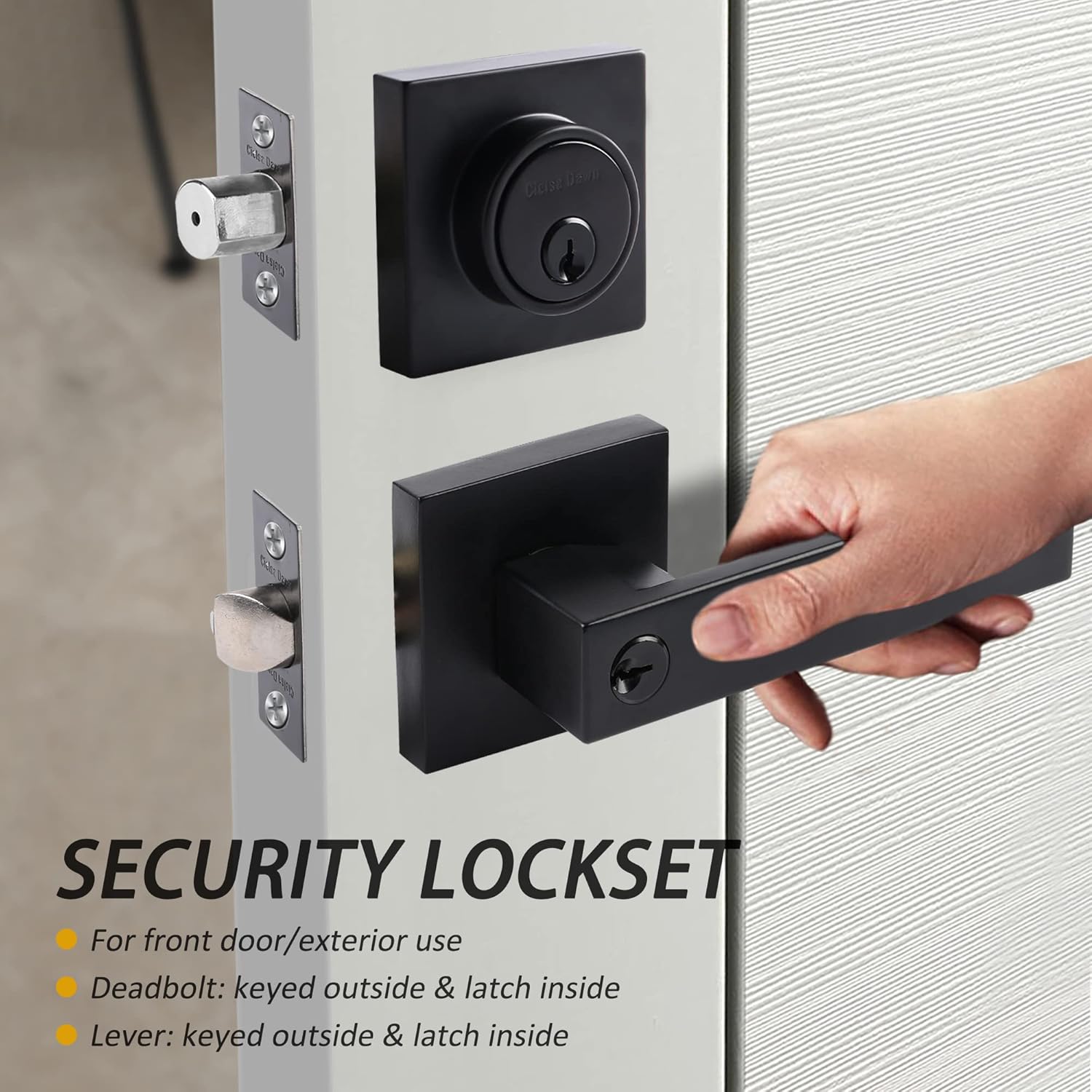 Secure Front Door Deadbolt Lock Set