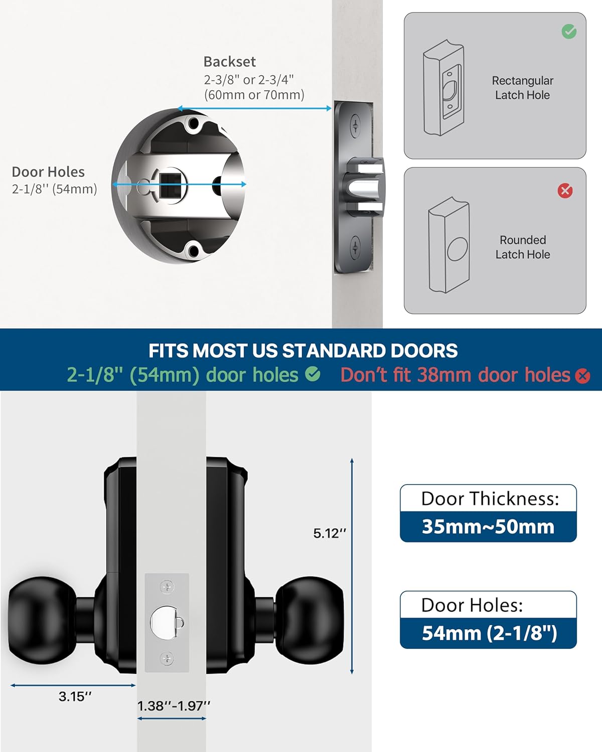 Hidalife Keyless Entry Door Lock with Code