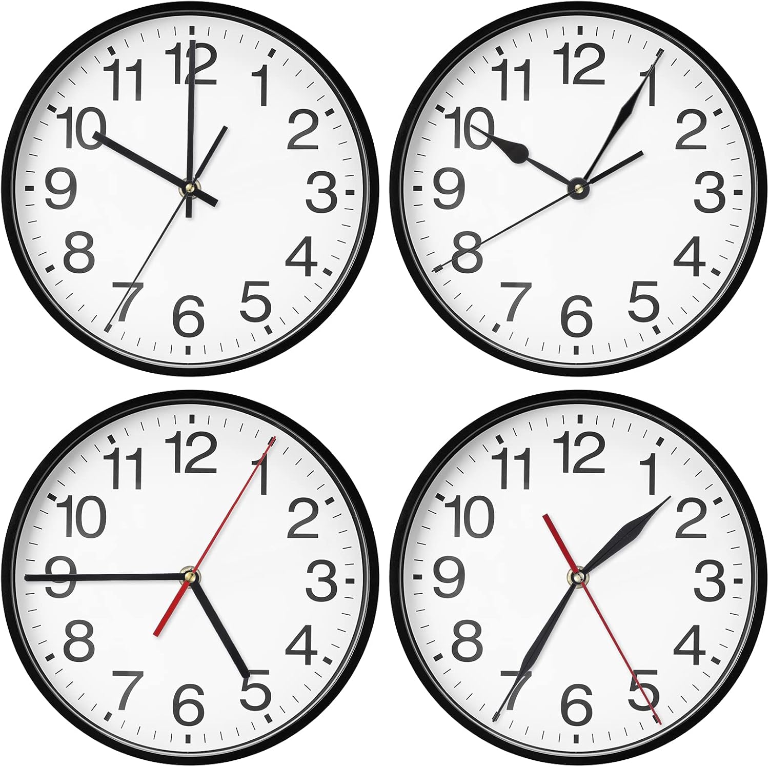 10 Stylish Black Clock Hands for Repair Aluminum Parts DIY Replacement