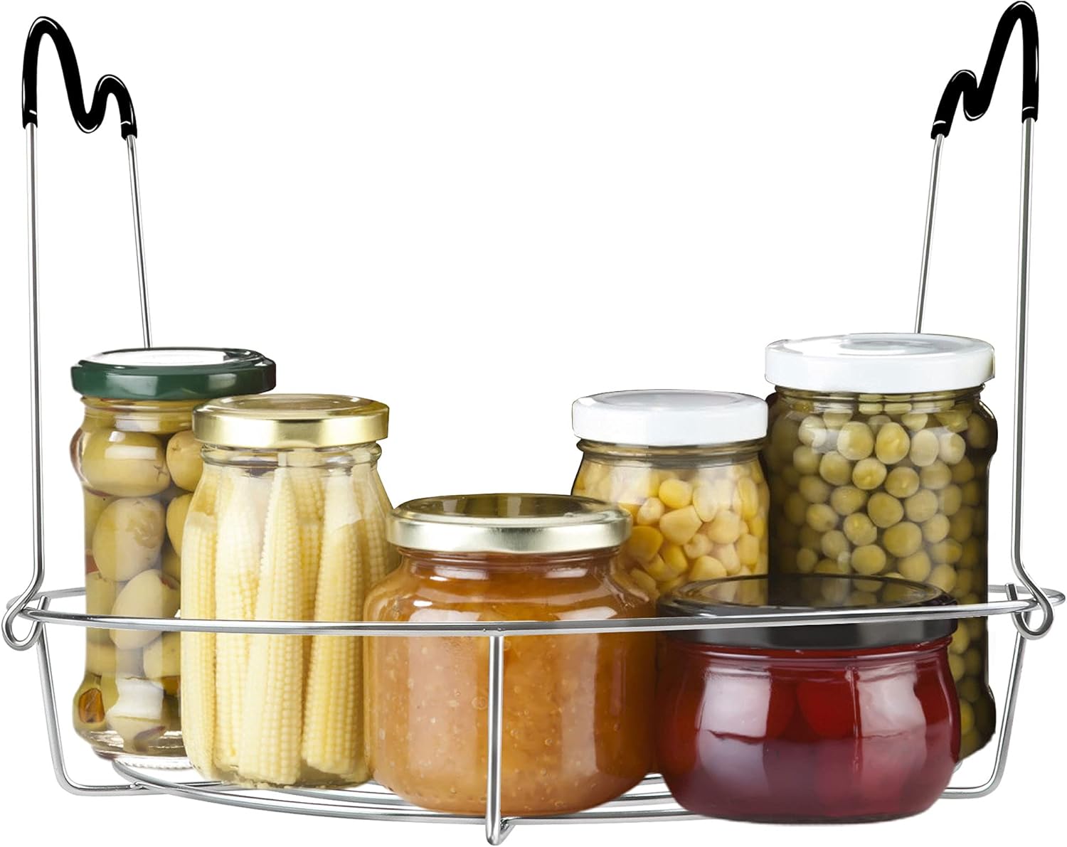 Sturdy 12-inch Stainless Steel Canning Rack with Ergonomic Handles