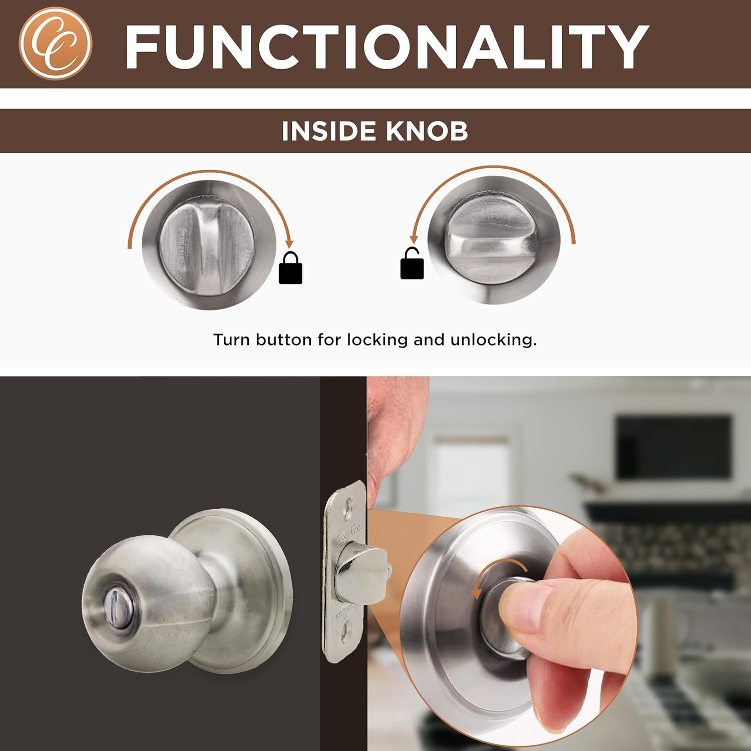 Copper Creek Privacy Door Knob