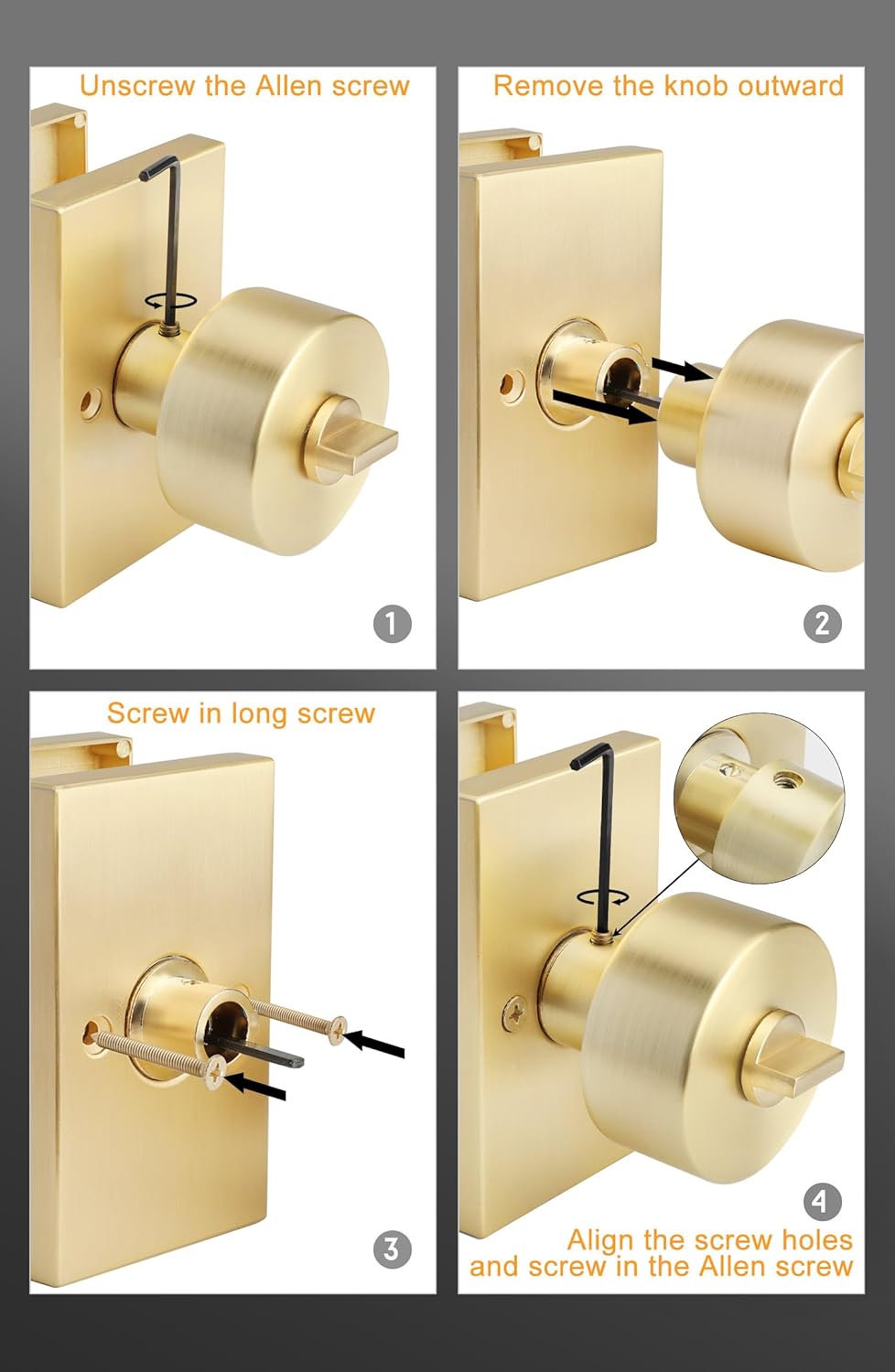 GoldenWarm Front Entry Door Lock Set