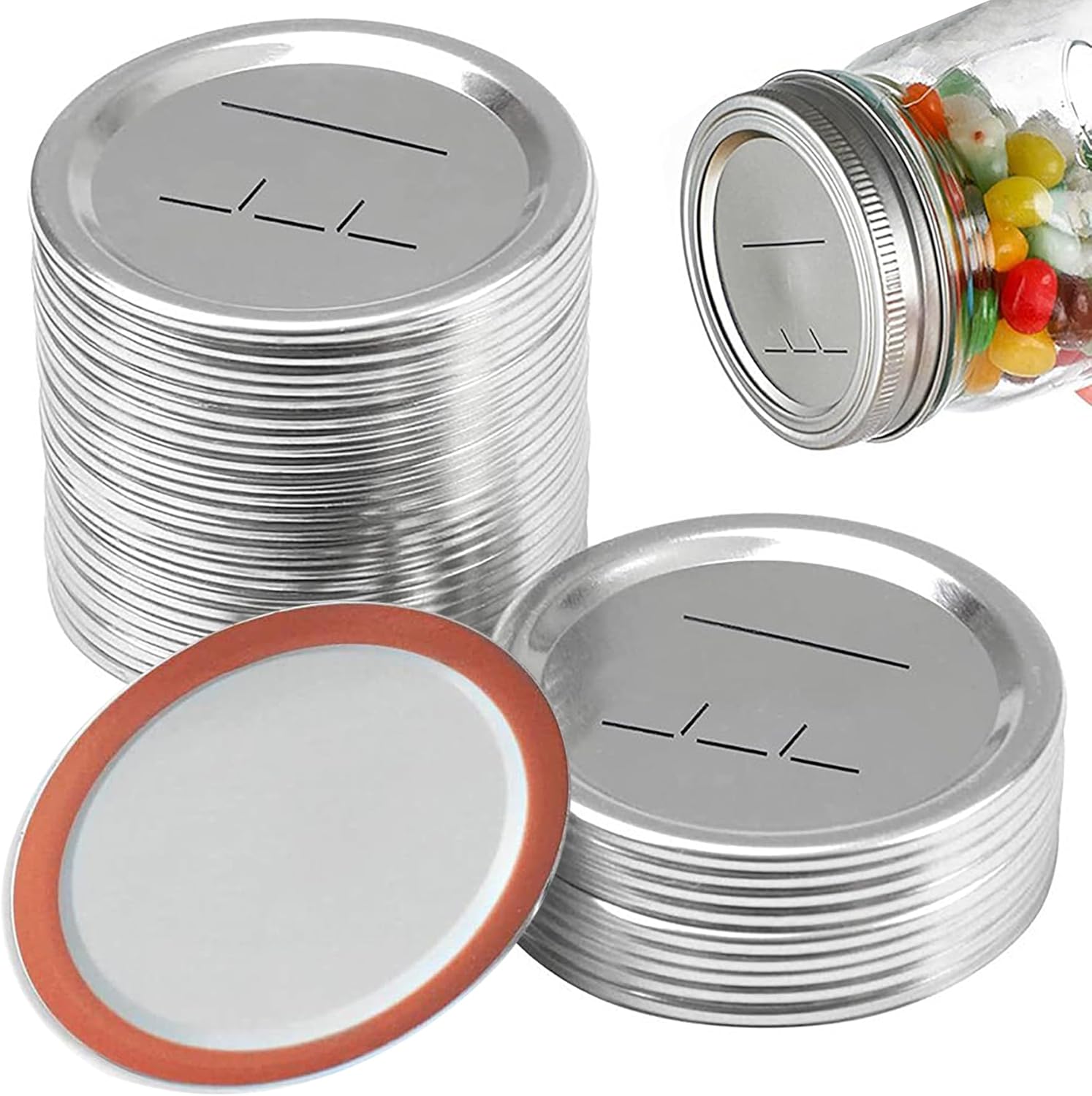 24-Pack 70 MM Leak-Proof Canning Lids for Ball Kerr Jars