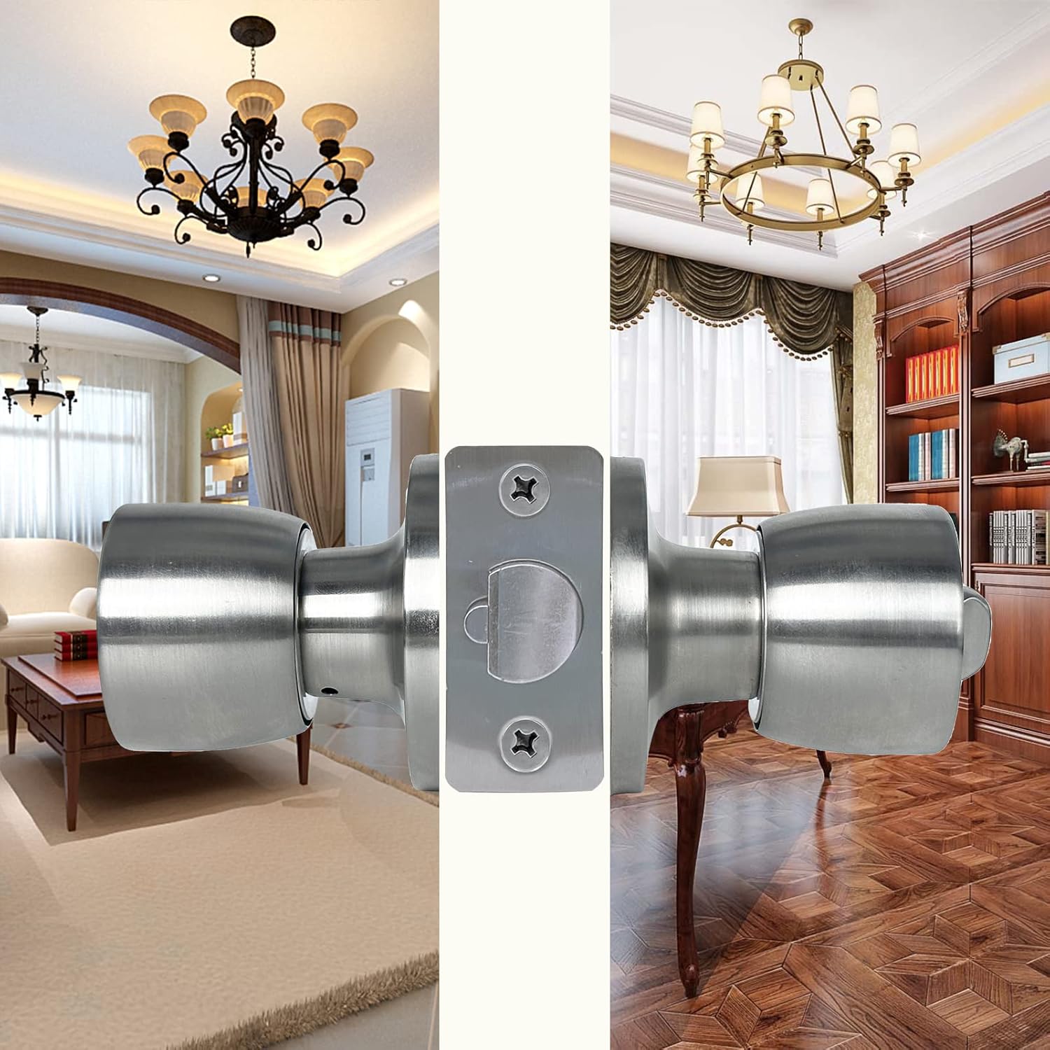 JOKO Stainless Steel Keyed Door knob and Lock Combo Set