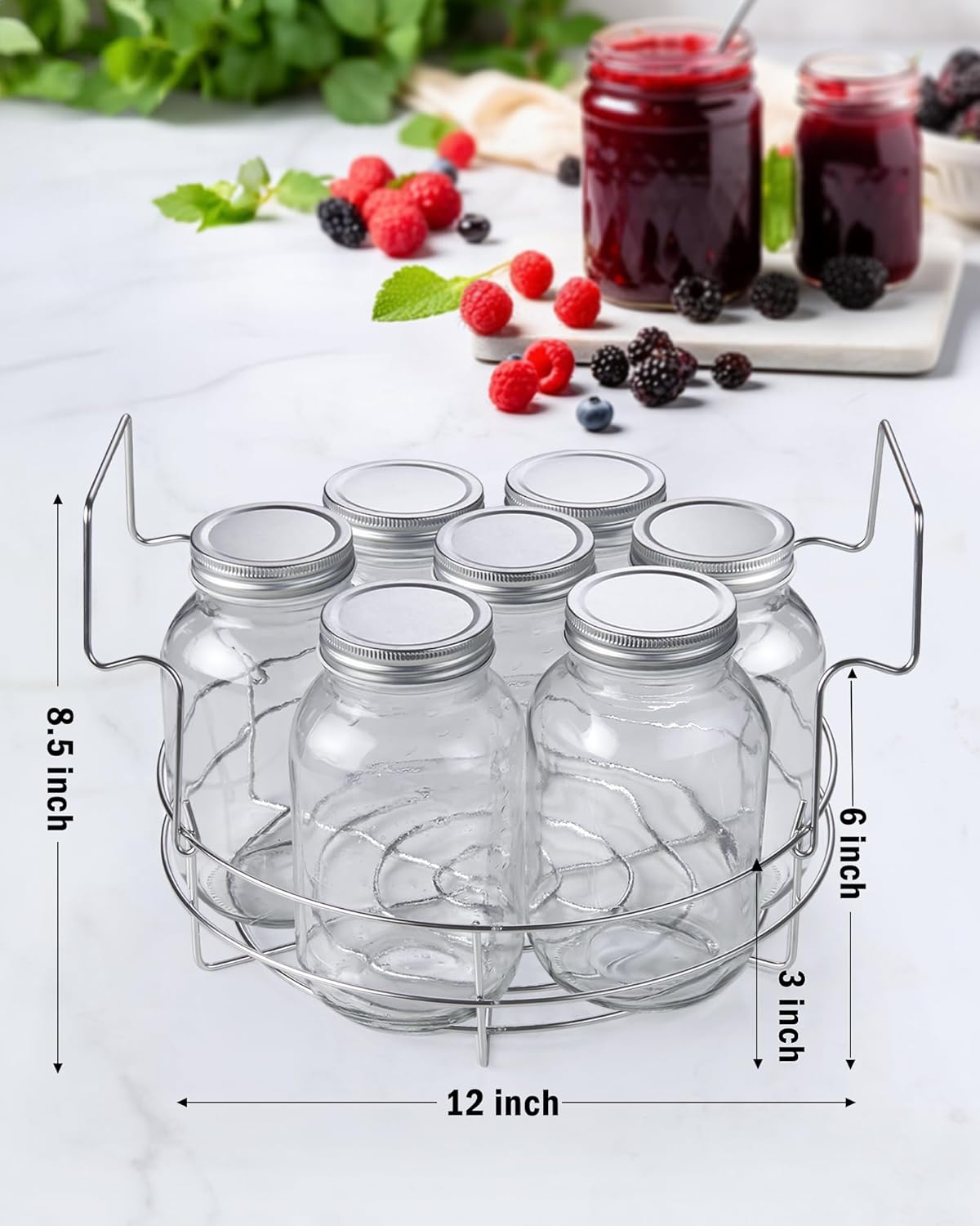 12-inch Stainless Steel Canning Rack Mason Jar Canner