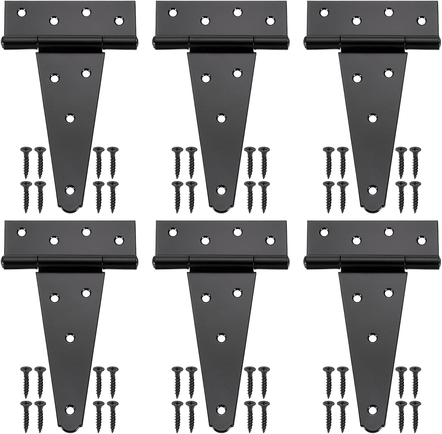 Take Control T-Strap Door Hinges Built to Last Black Zinc Plating
