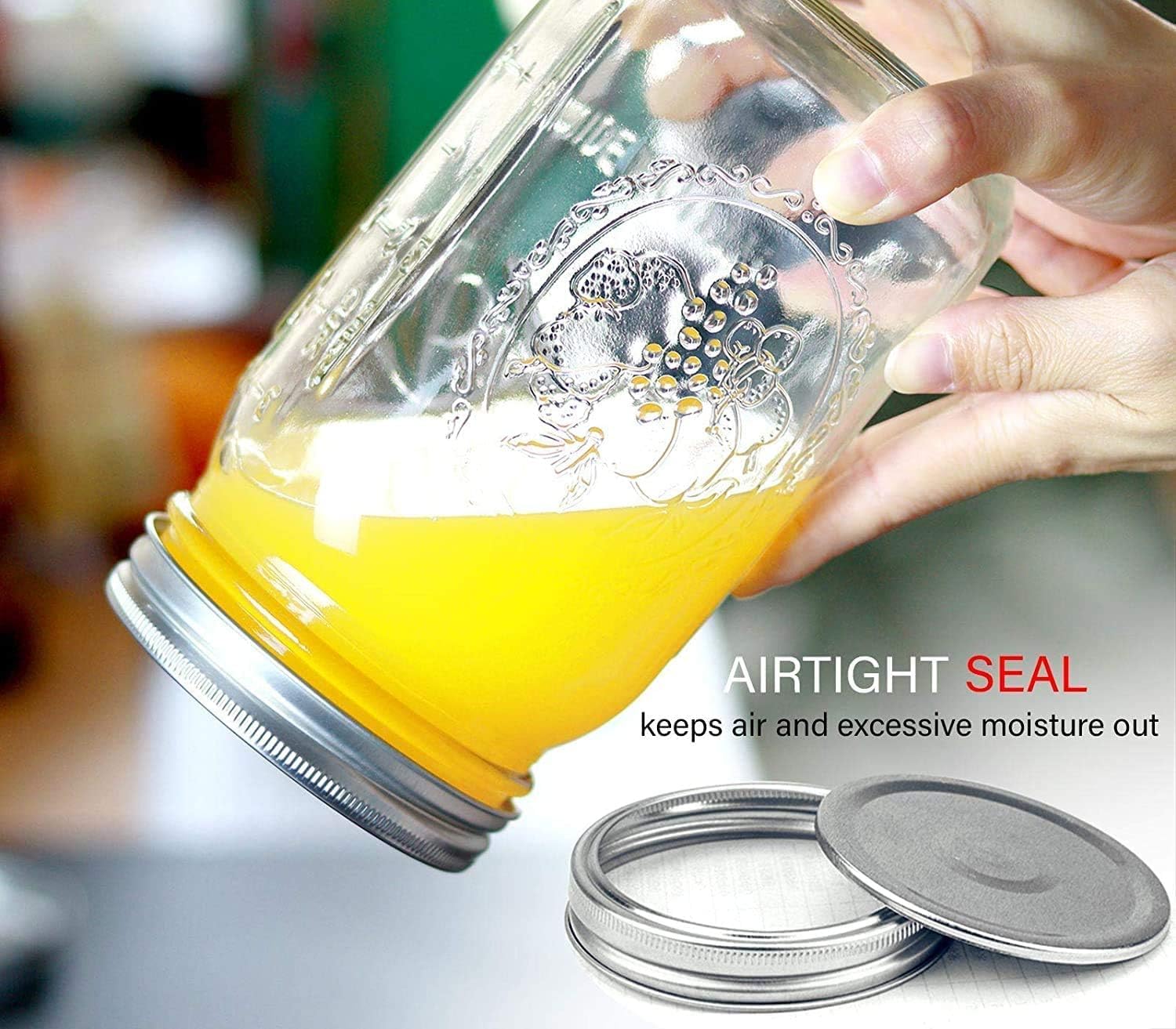 High-Quality 32oz Mason Jars with Airtight lids for Canning Preservation