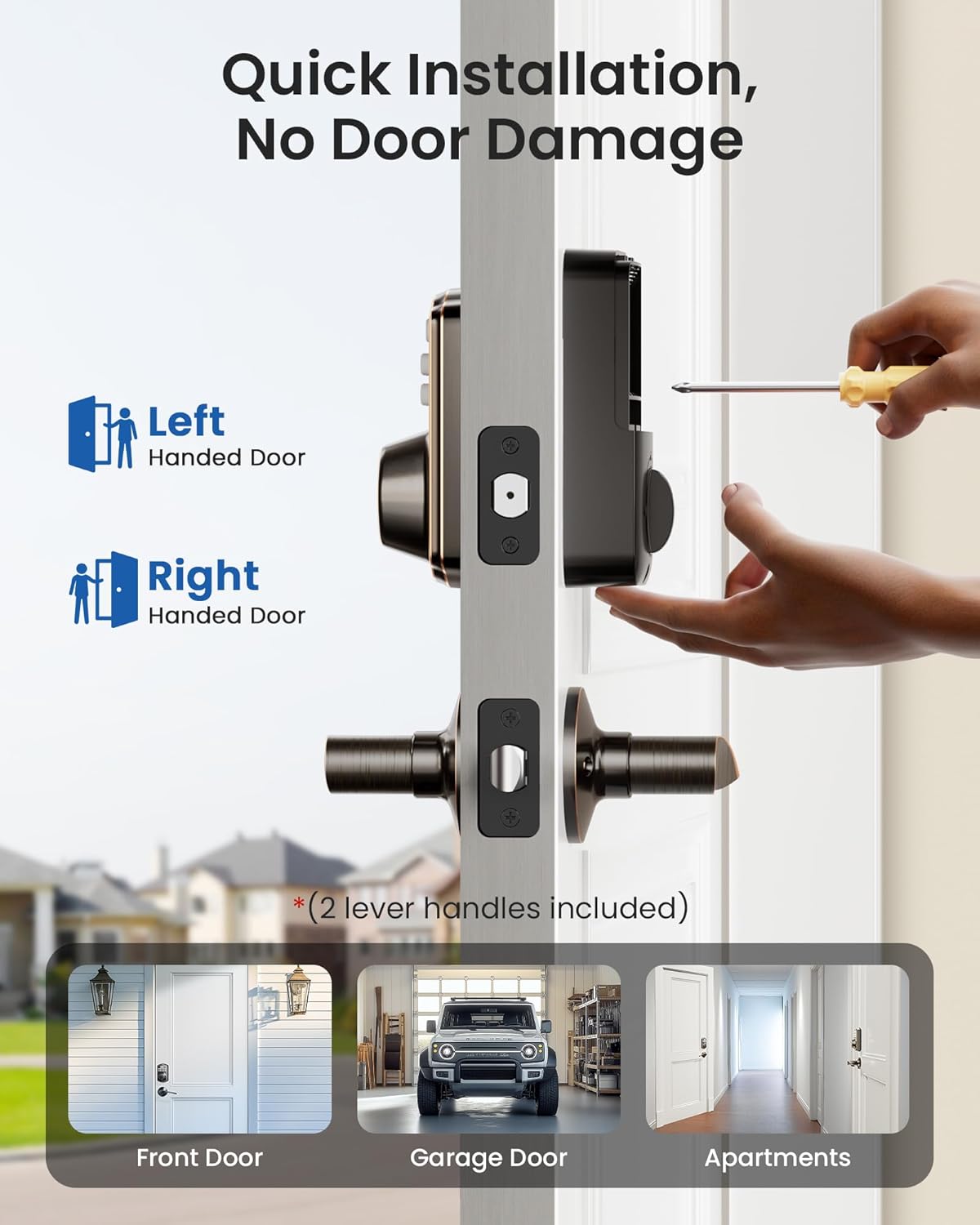 Veise Keyless Entry Door Lock with Oil Rubbed Bronze