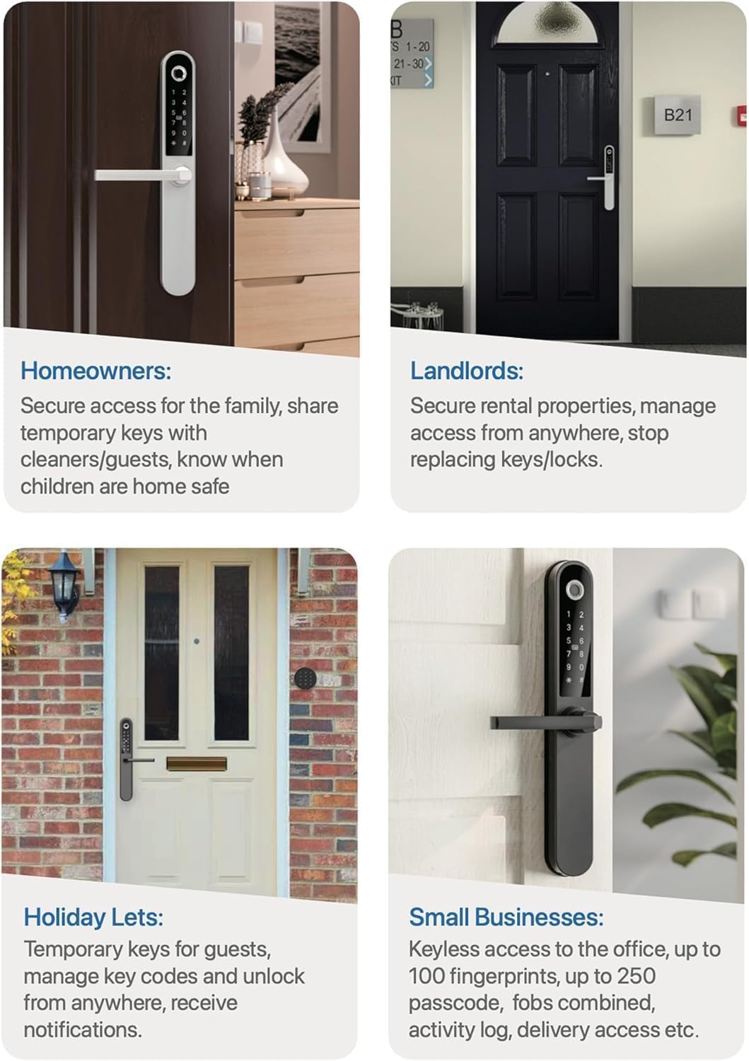 Blusafe Secure Keyless Door Handle