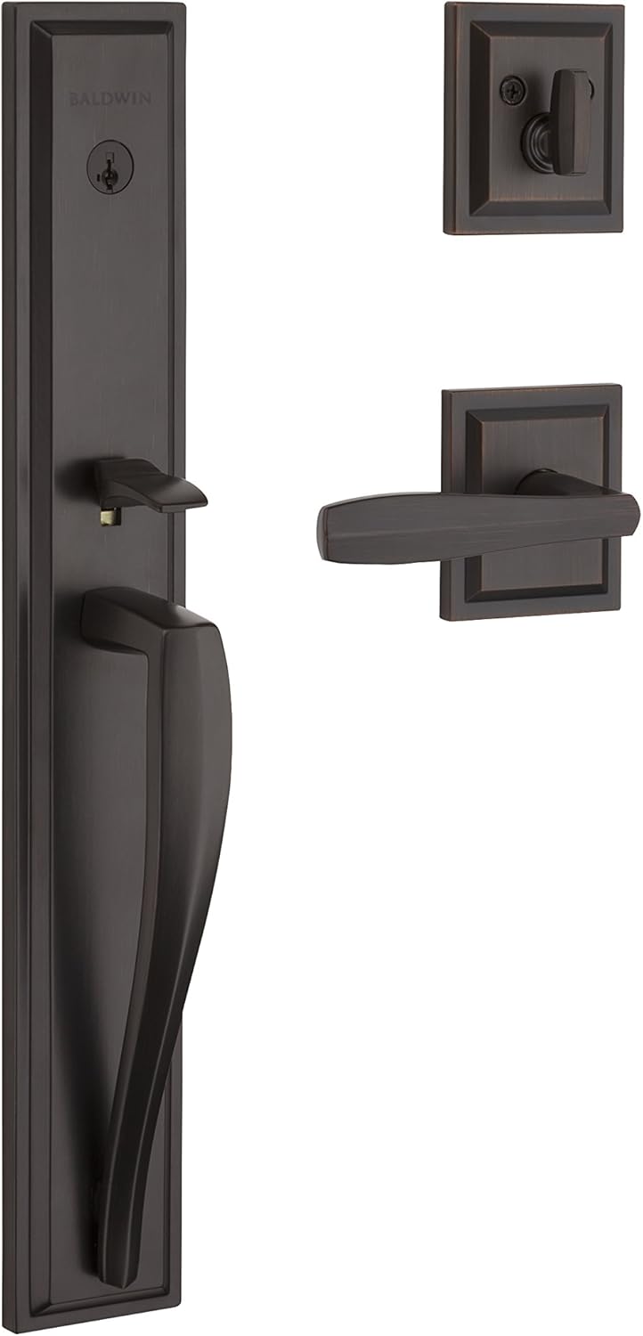 Baldwin SmartKey Front Entry Door Handleset with Microban Protection