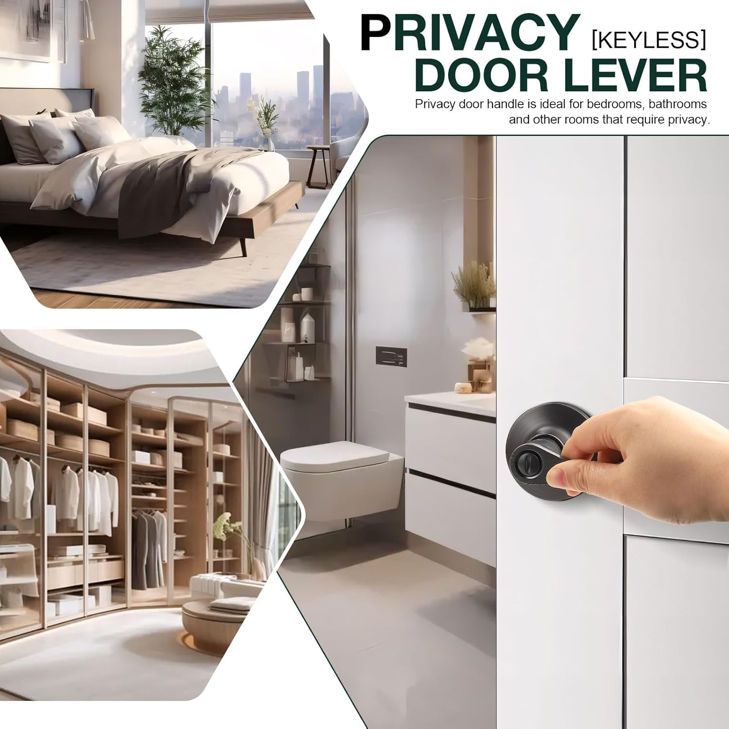Privacy Door Handles Set