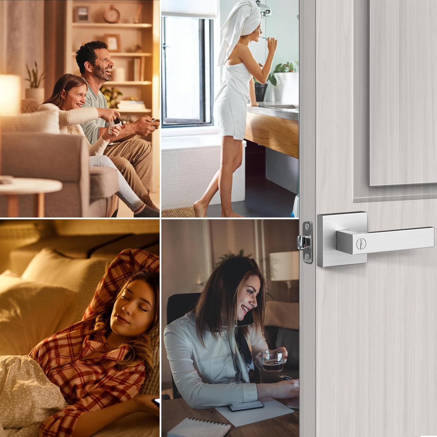 Exterior Interior Door Handle Lever Set