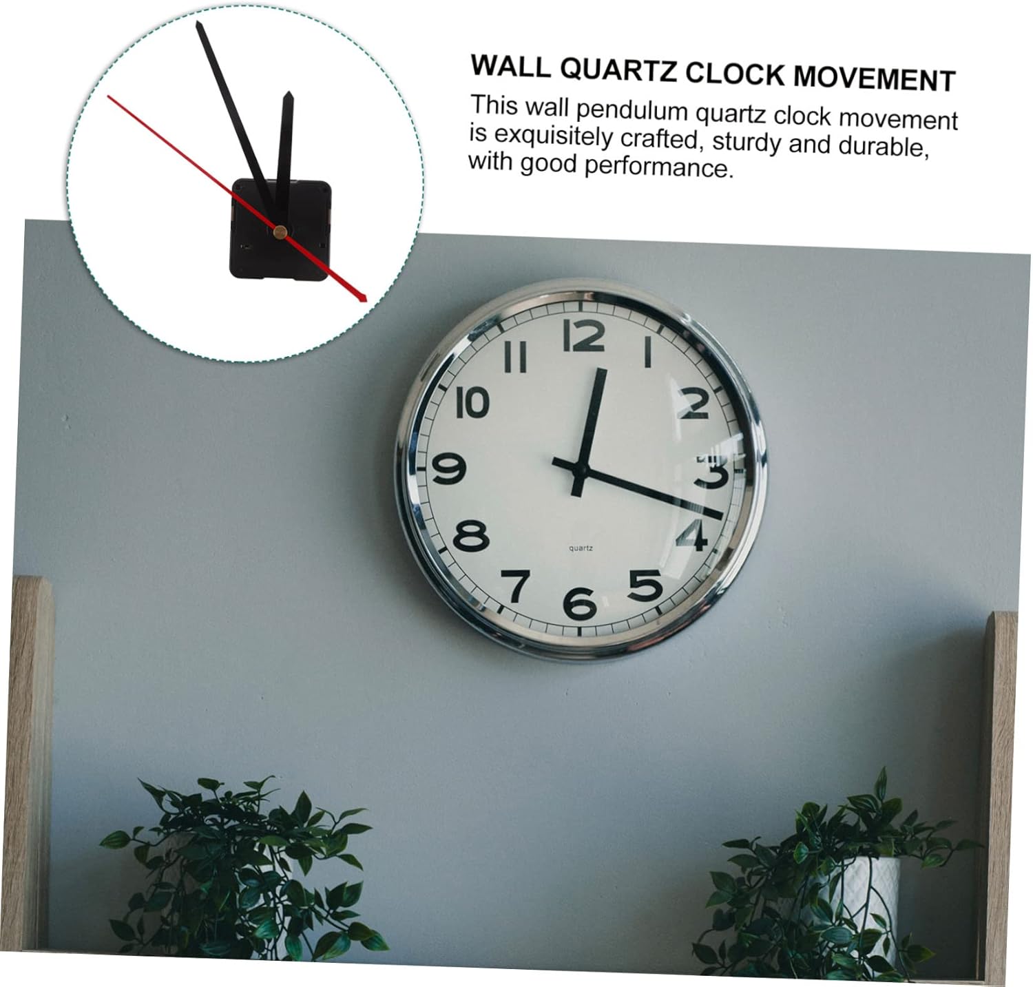 Battery-Powered Clock Mechanism Kit DIY Replacement for Wall Clocks