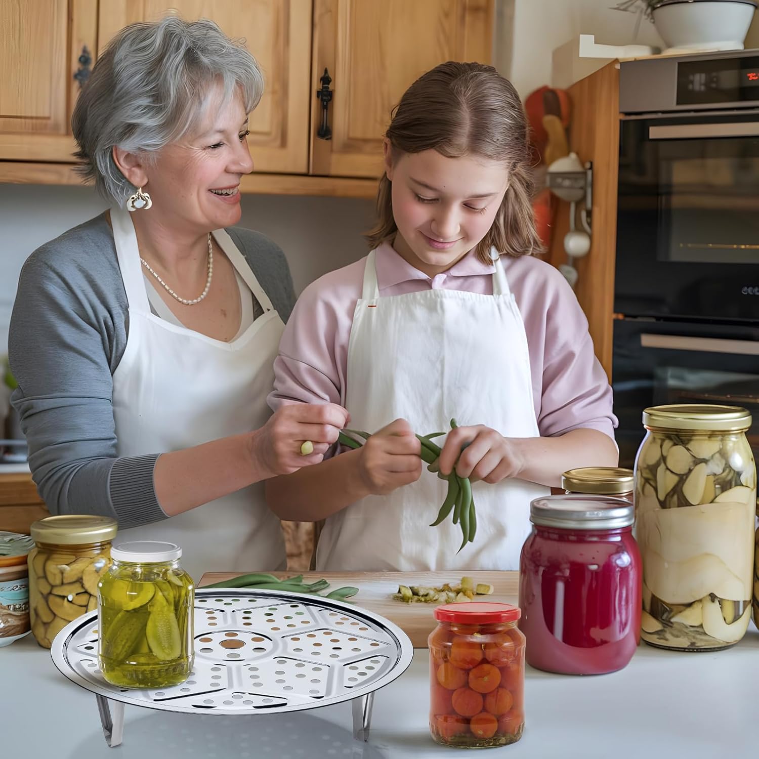 2-Piece Dual-Layer Steel Pressure Canner Rack