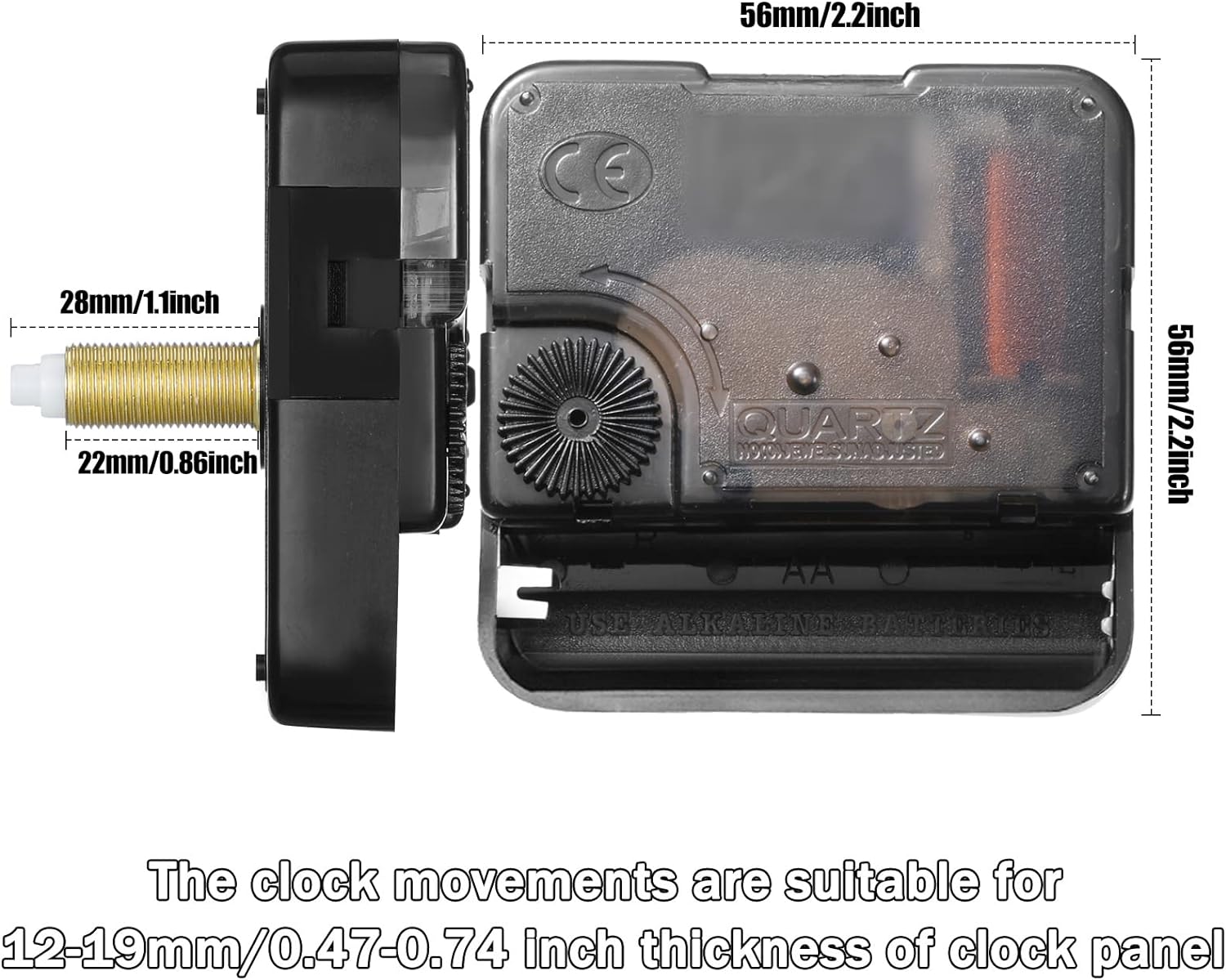 Complete Replacement Kit for Small Clocks