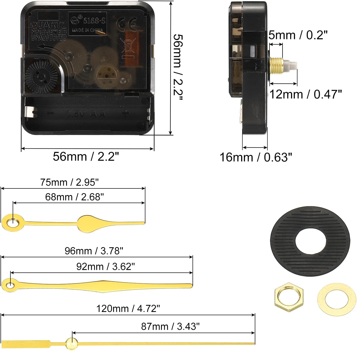 High-Quality PATIKIL Clock Mechanism Replacement Kit