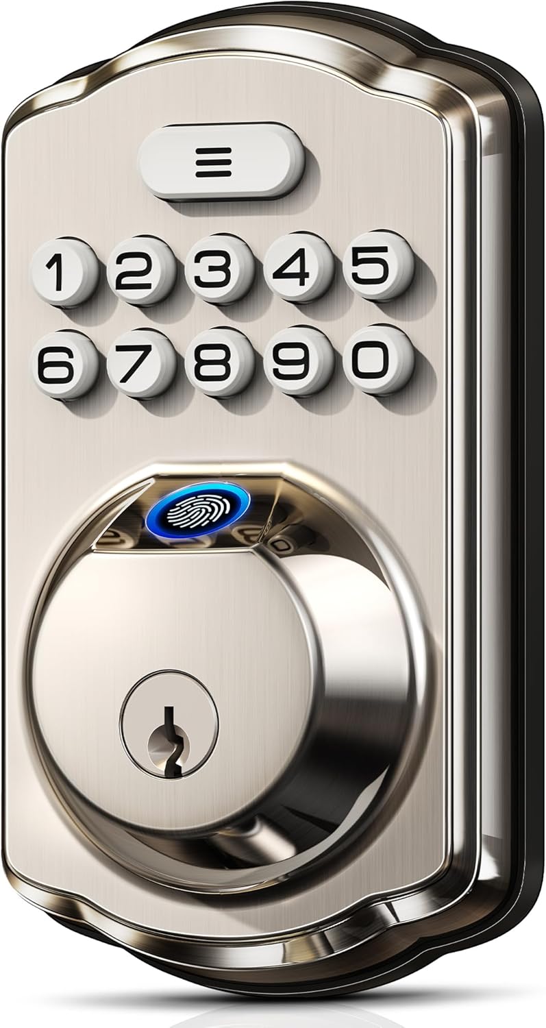 Biometric Smart Lock Fingerprint Unlock Multi-Family Security Front Door Lock