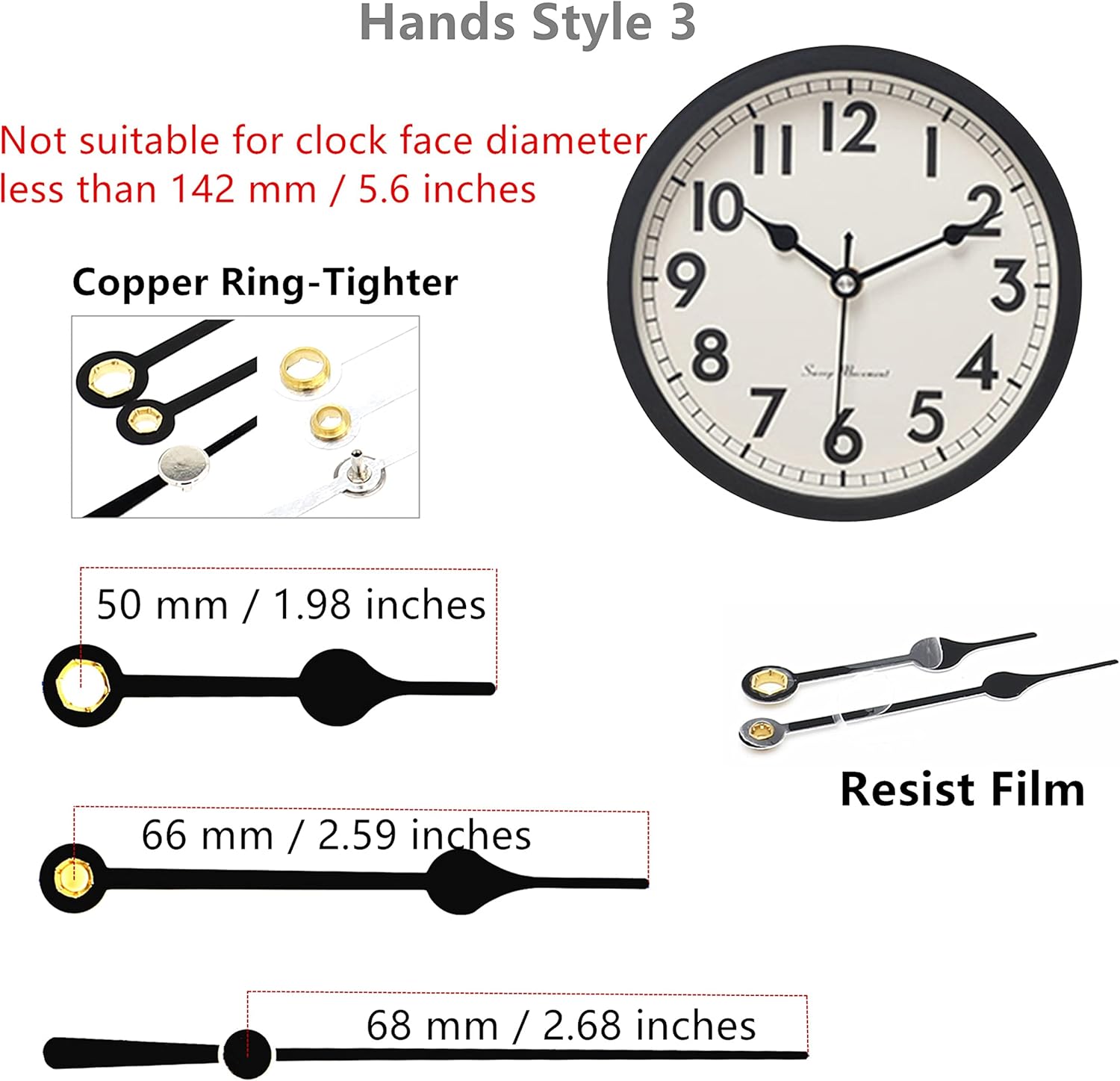 Original Youngtown 12888 Pendulum Clock Movement with 3 Sets of Hands