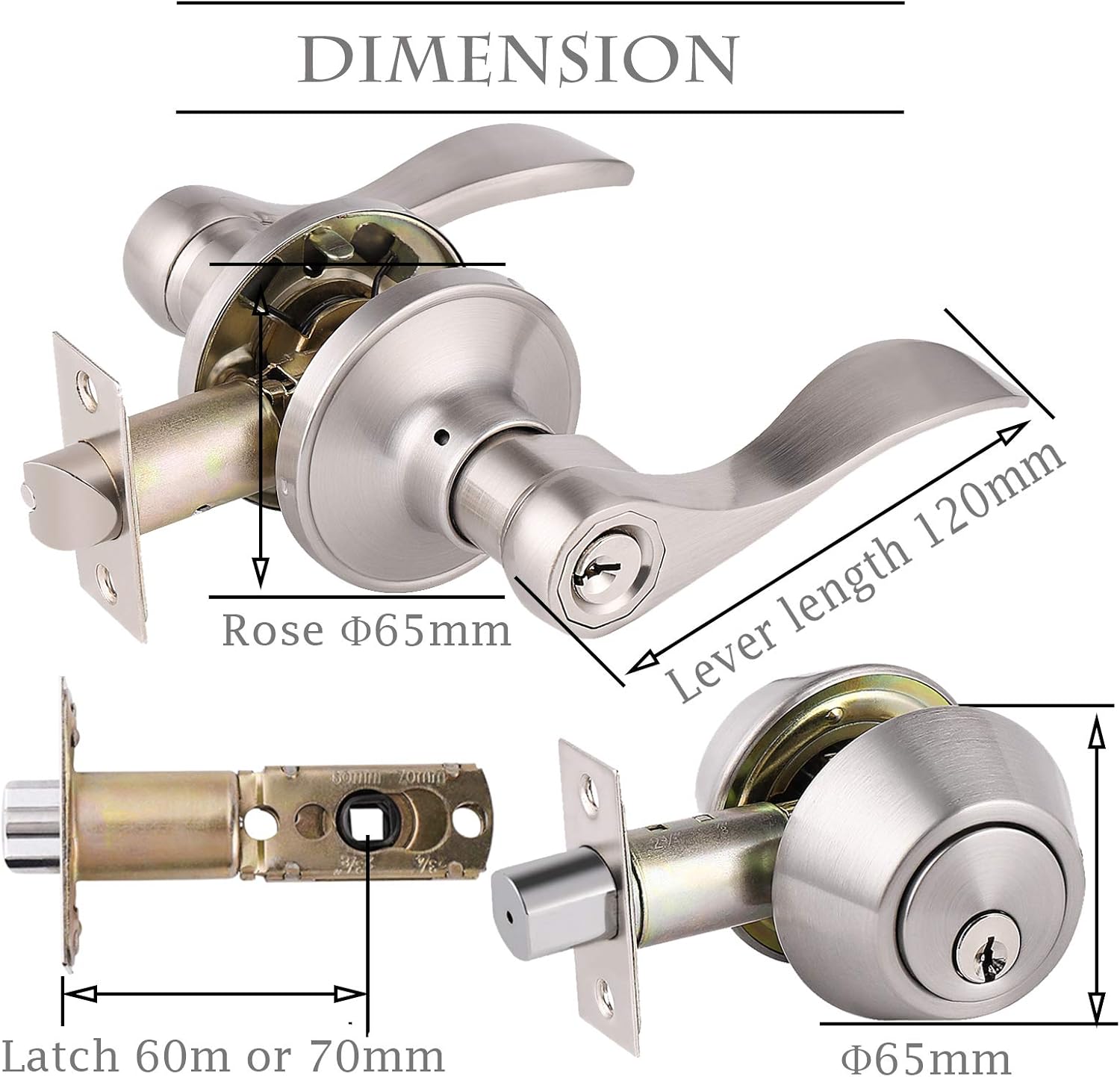 Entry Door Combo Lock Set