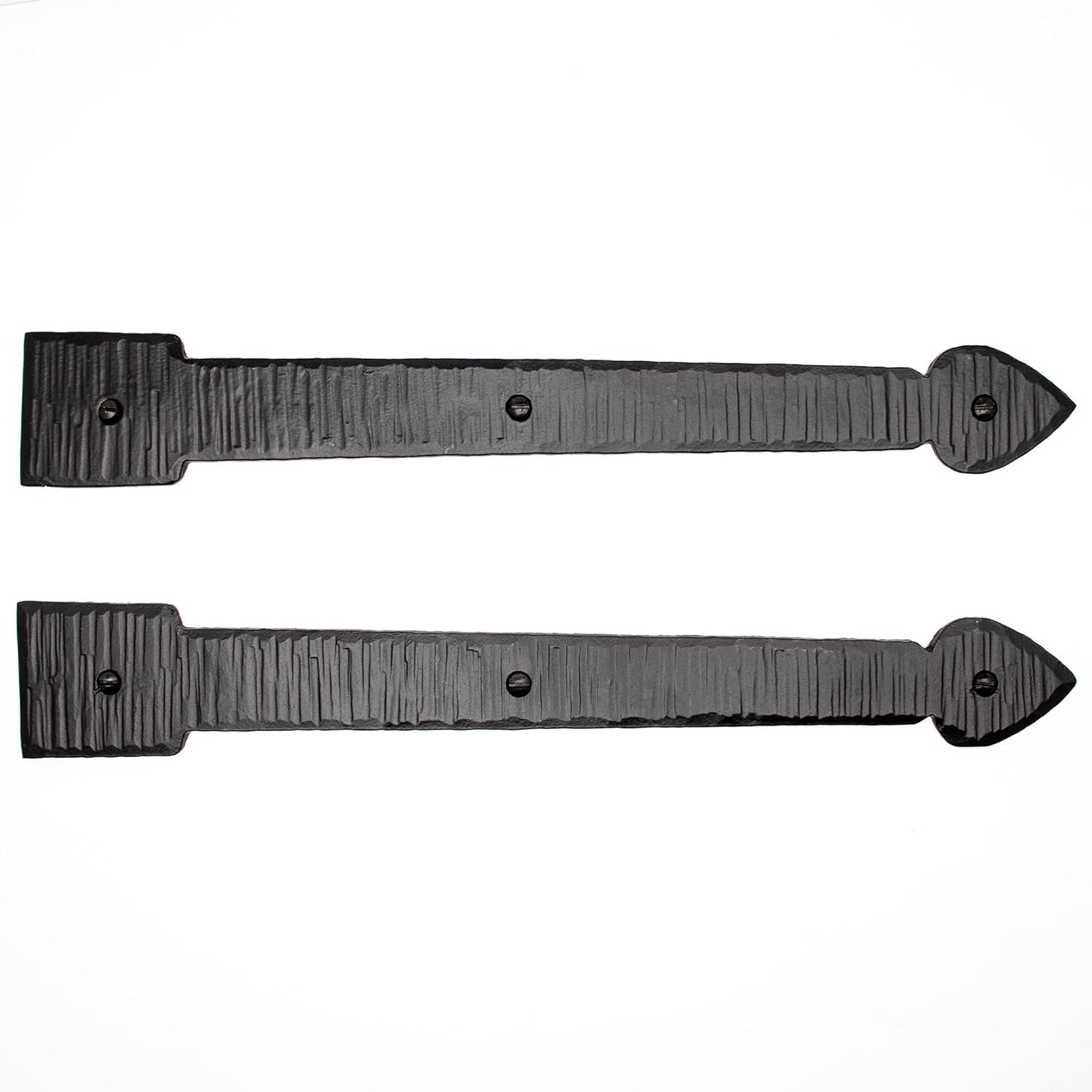 2-Pack Black Faux Strap Hinges