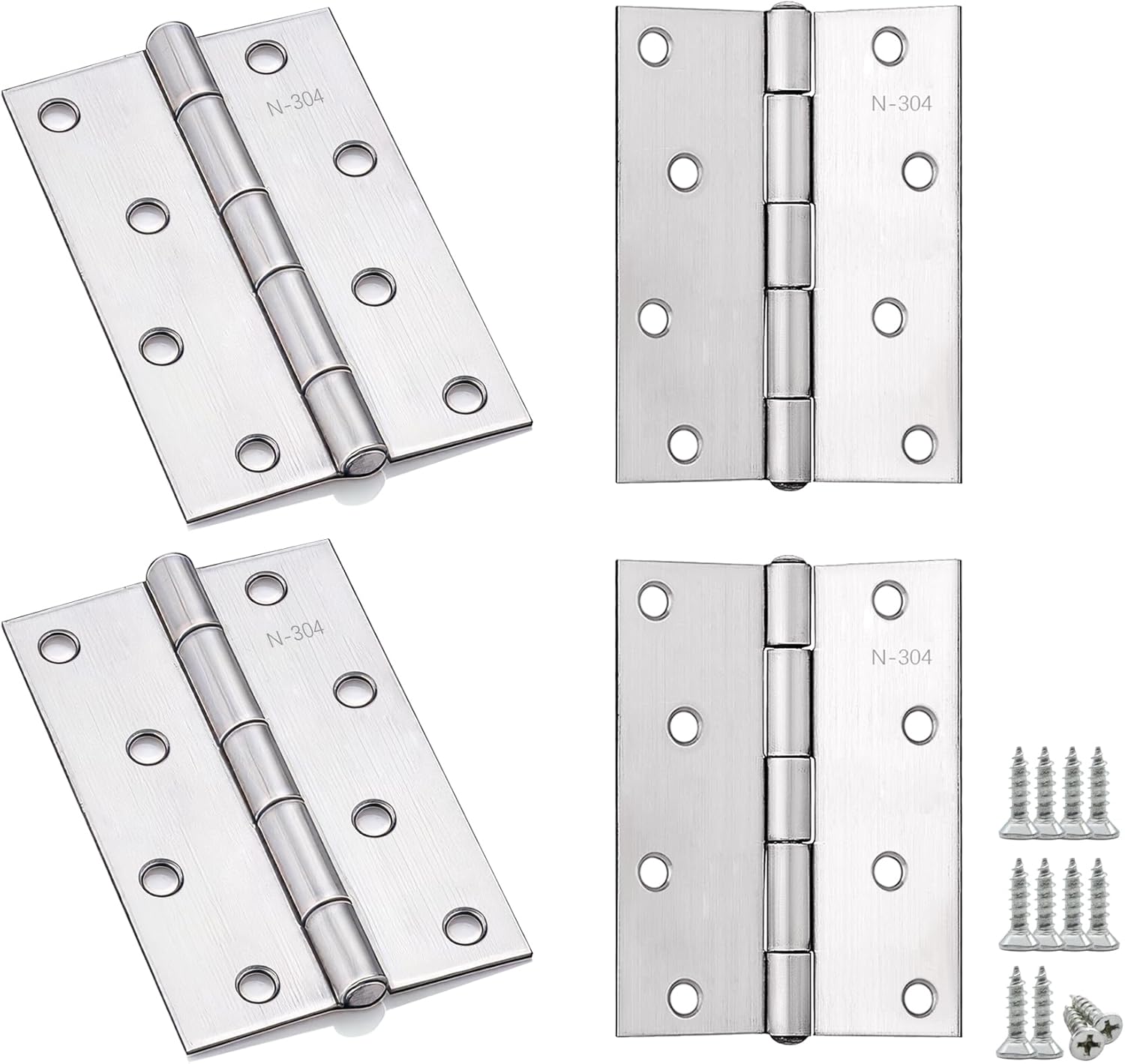 Sturdy Stainless Steel Door Hinges 48 PCS 4 Inch