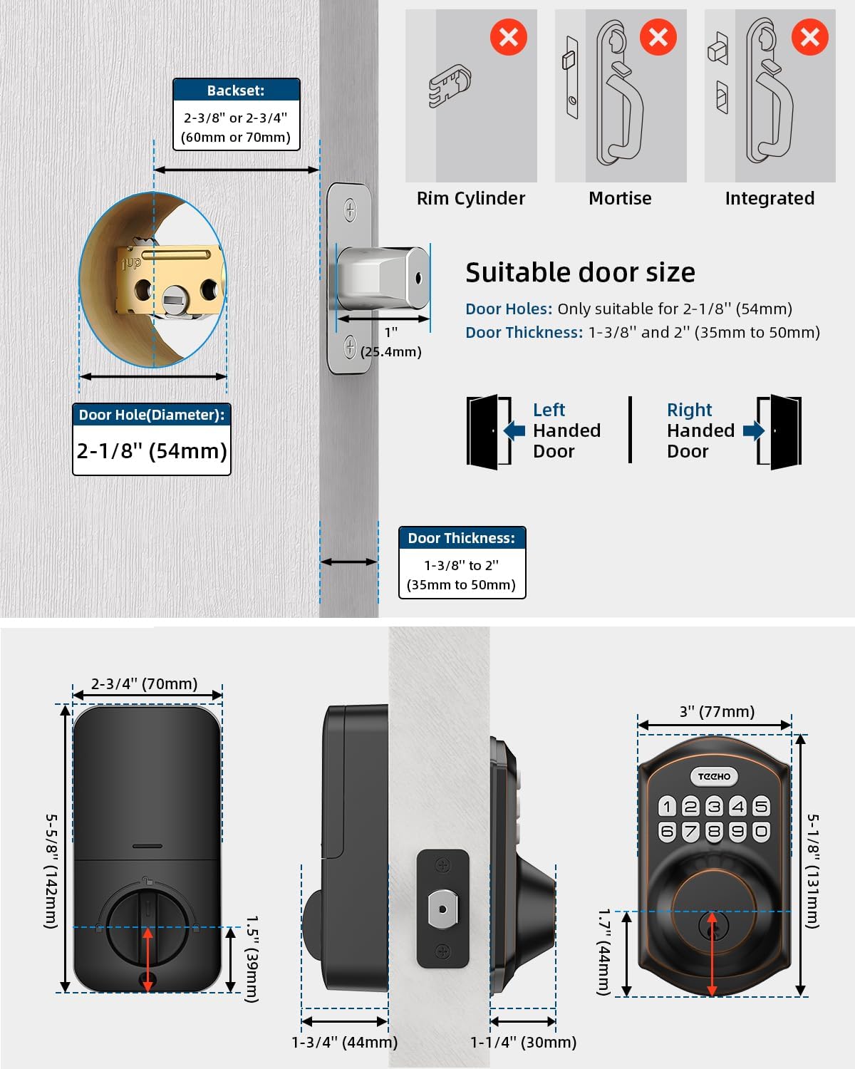 Smart Keyless Entry Door Lock with Keypad