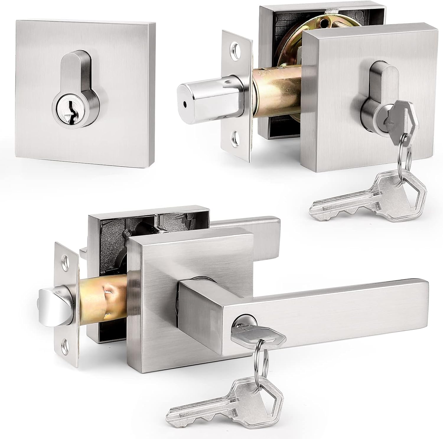 Probrico 2-Piece Door Lock Set Keyed Alike FrontOffice Use