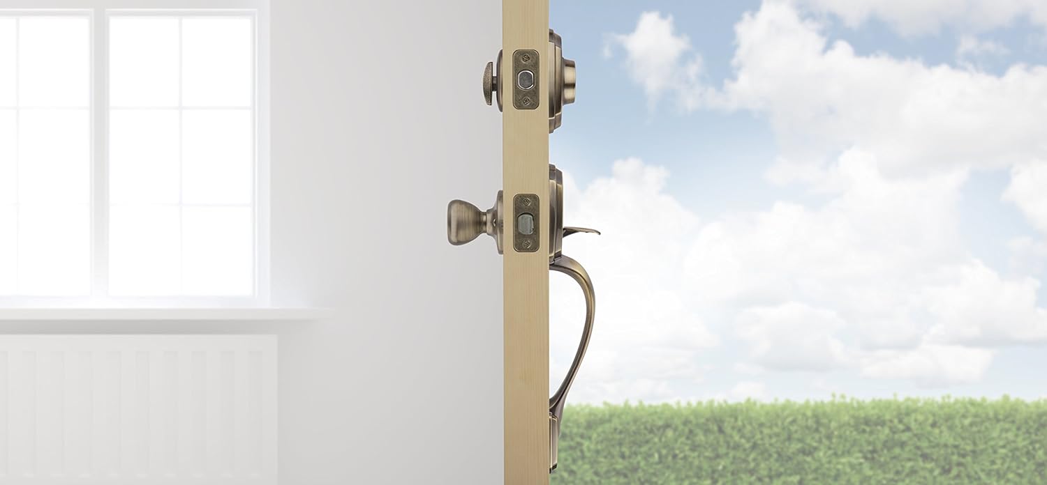 Kwikset Belleview Front Door Lock Handle Deadbolt Set