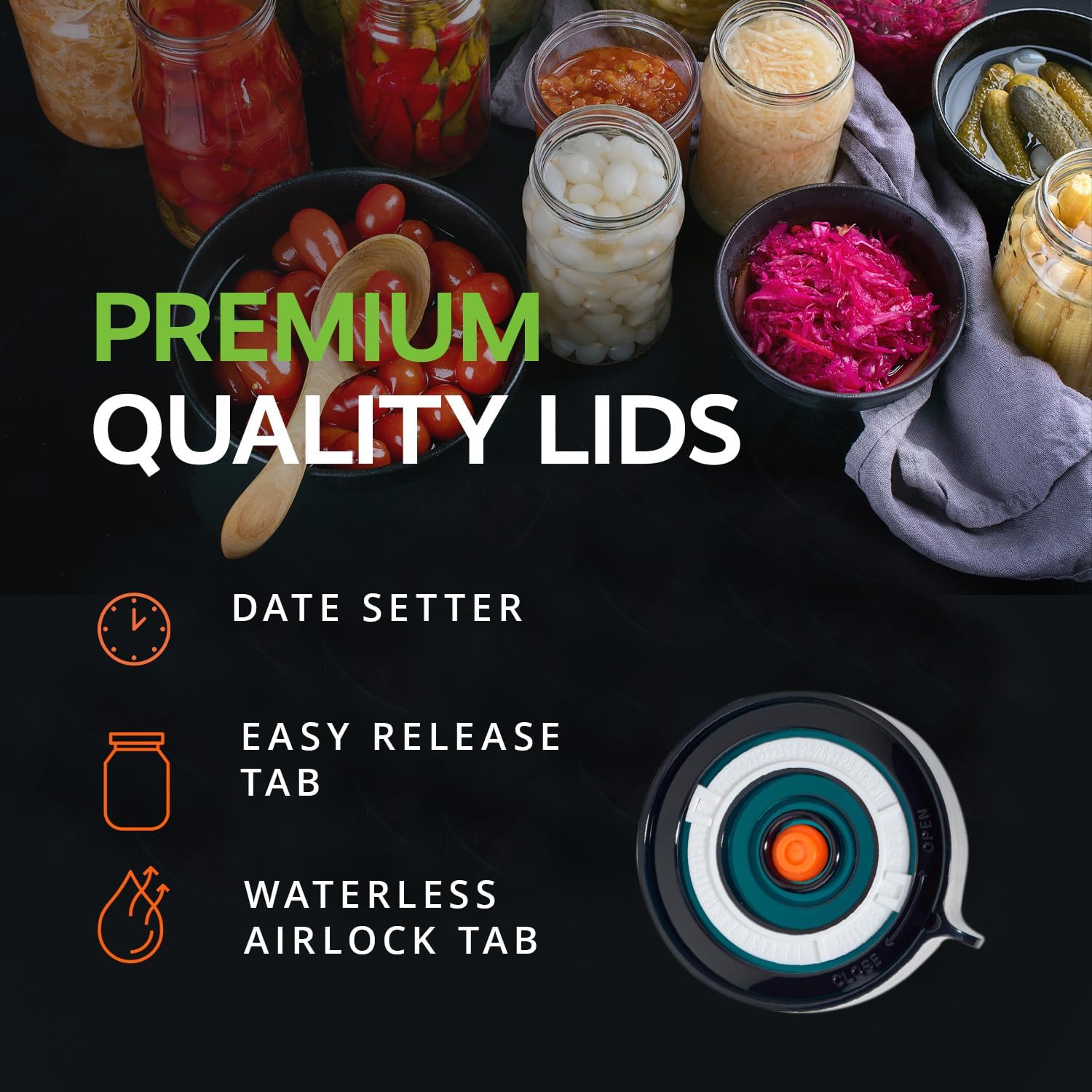 Wide Mouth Fermenting Lids
