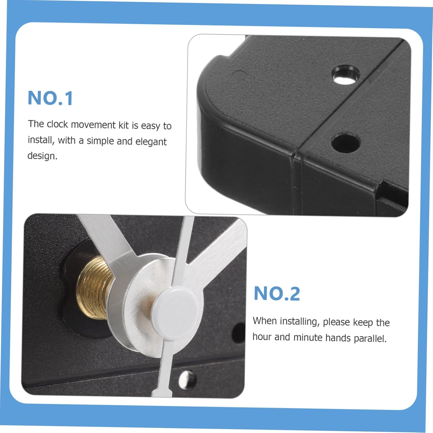Homoyoyo Wall Clock Mechanism Replacement - Battery Operated Ticking Clock Movement with Modern Design