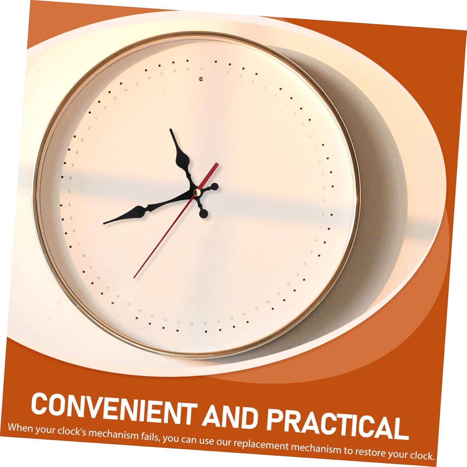 Plastic Clock Mechanism Replacement Red Plastic Hands for Clocks
