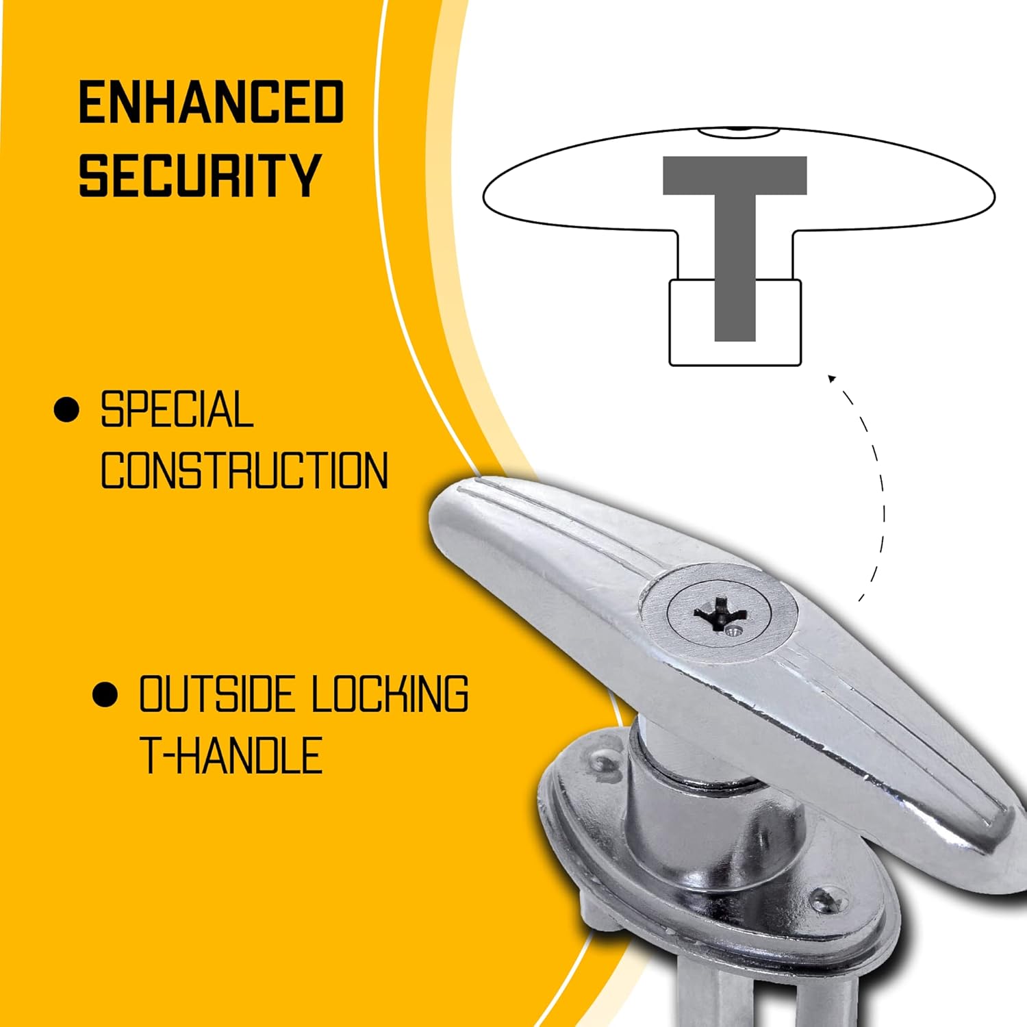 Garage Door Handle Lock Kit with Two Keys