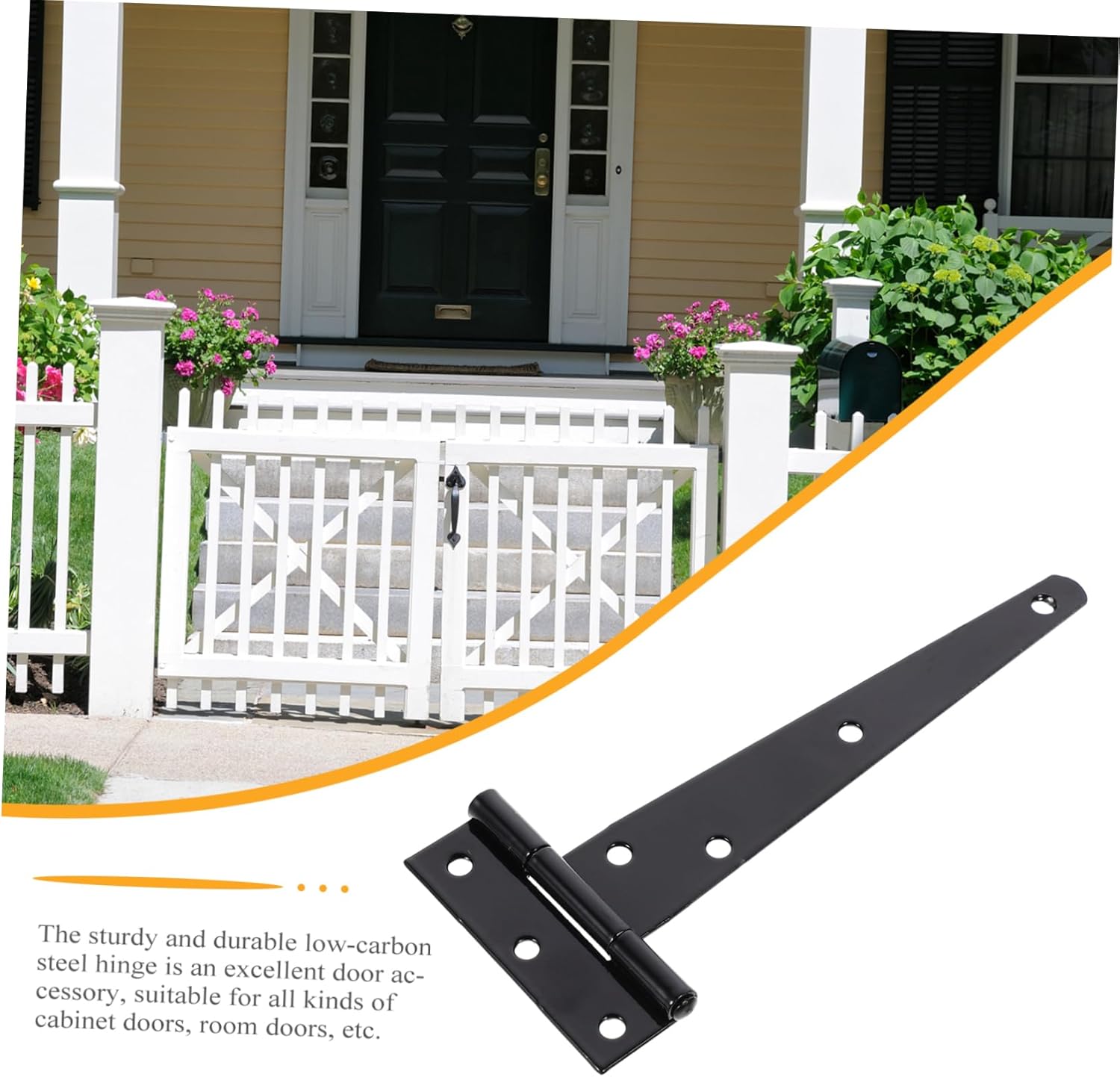 Two-Piece Heavy Duty Gate Hinges with Bi-Shape Design