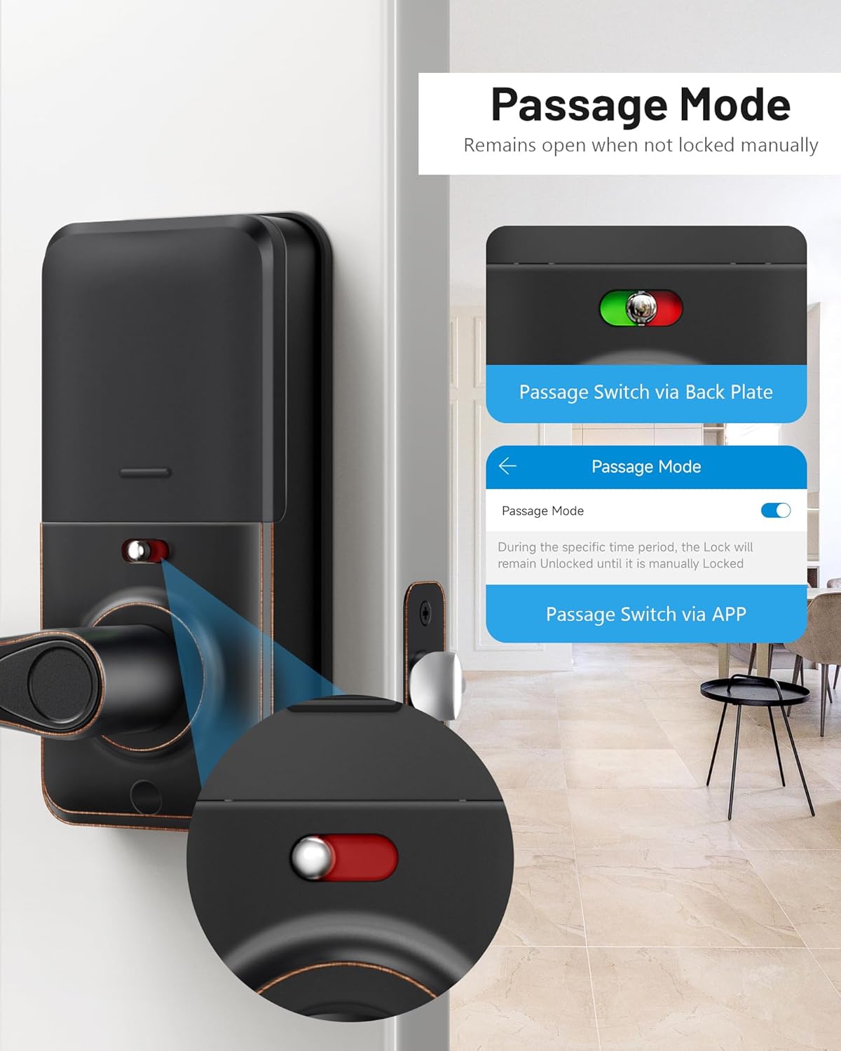 Zowill Smart Door Lock with Fingerprint Entry