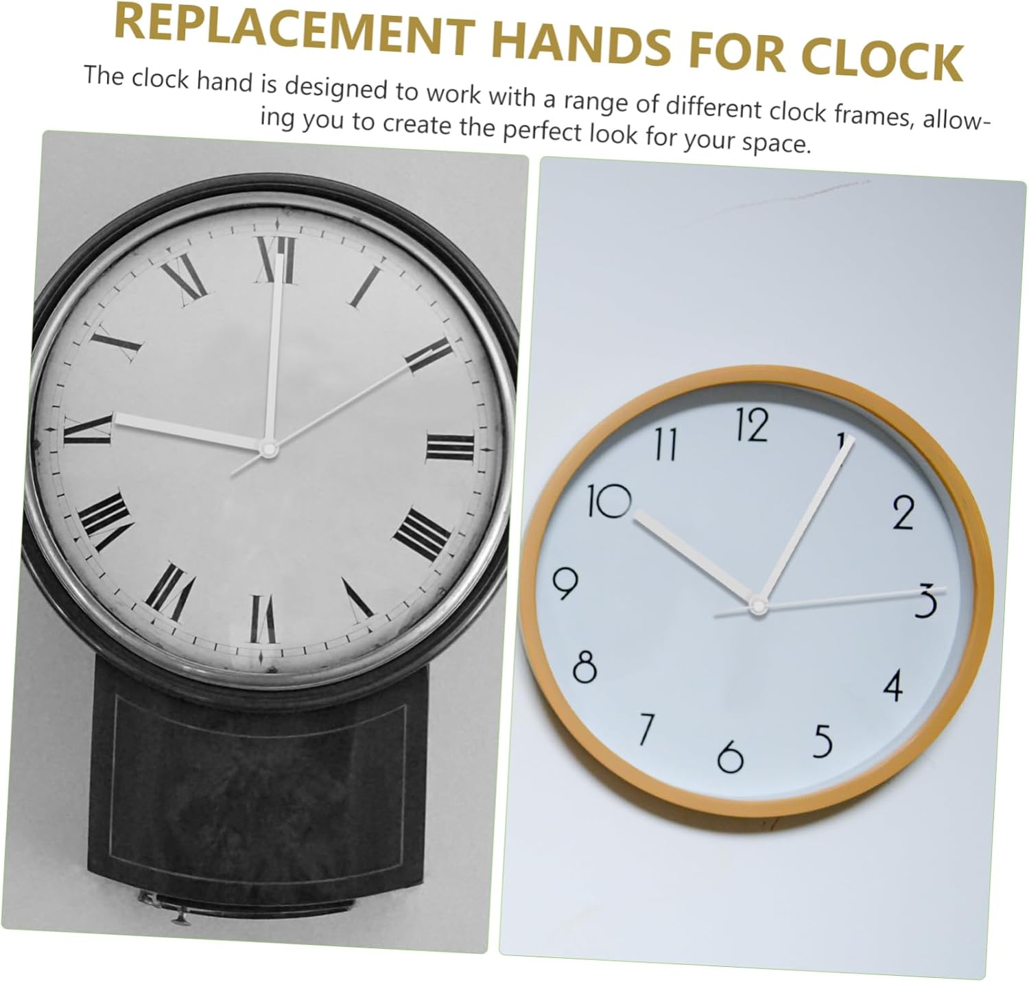 Space-Saving Wall Clock Hands for DIY Repair