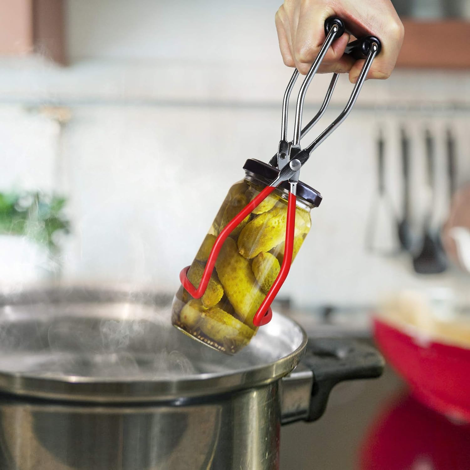 Sturdy 12-inch Stainless Steel Canning Rack with Ergonomic Handles