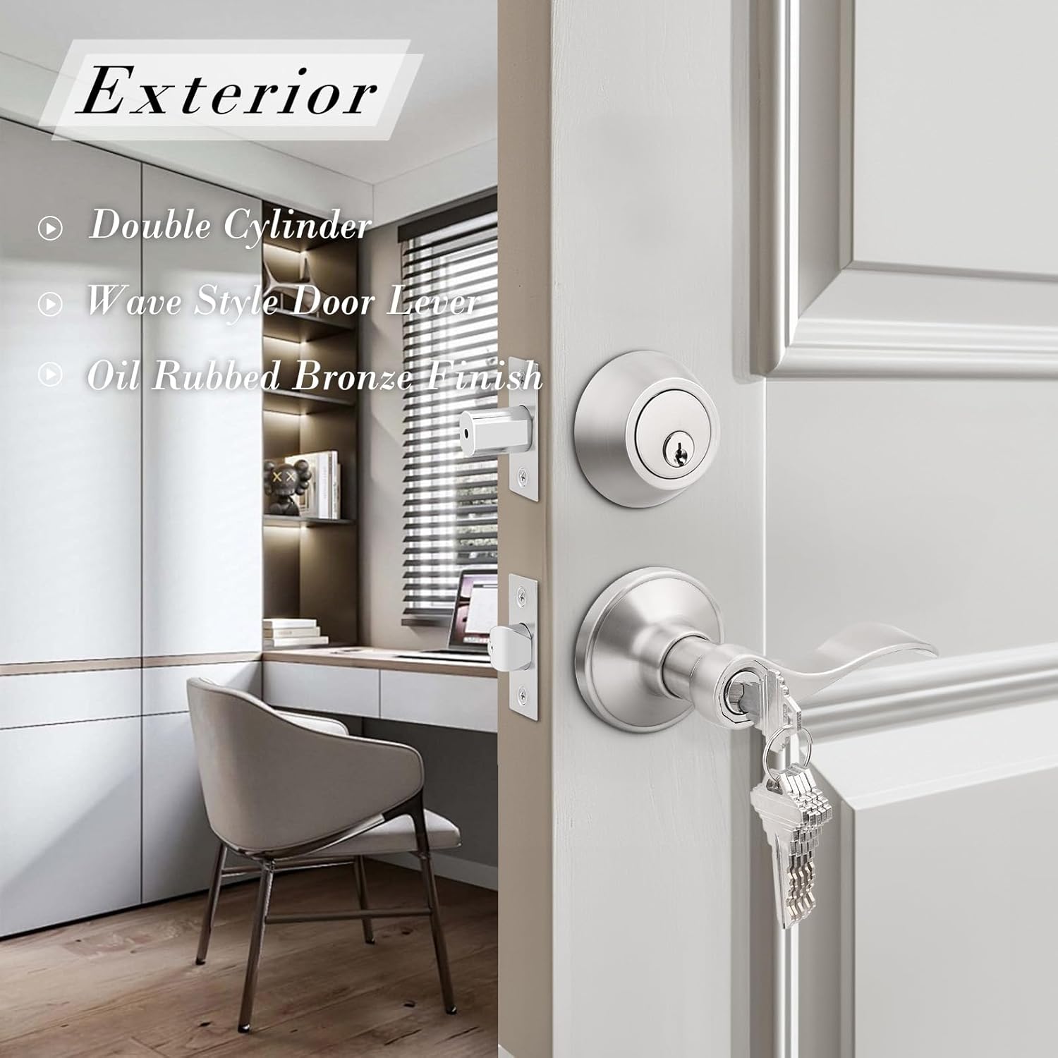 2-Pack Keyed Alike Entry Door Lock Set