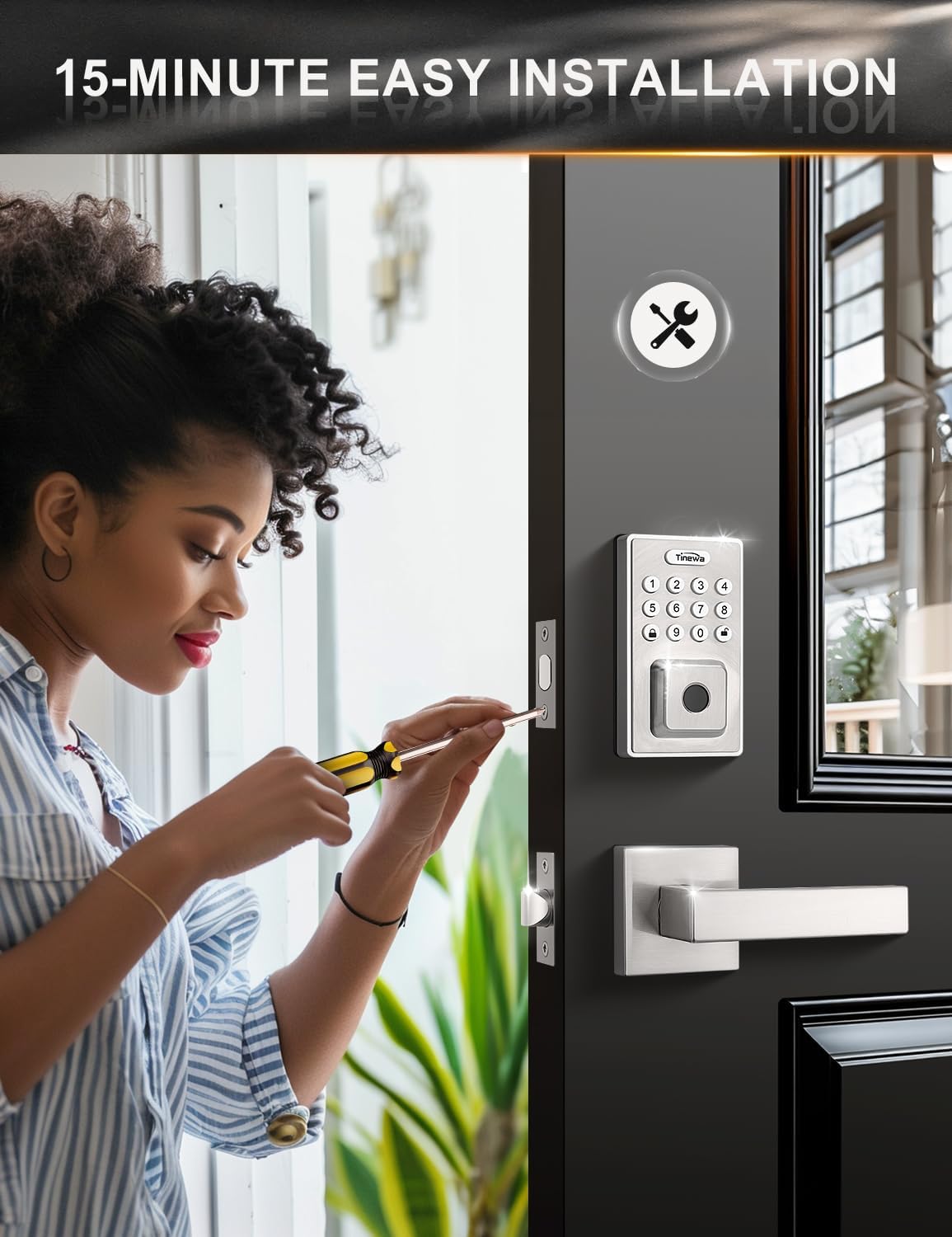 Tinewa Square Keyless Entry Door Lock