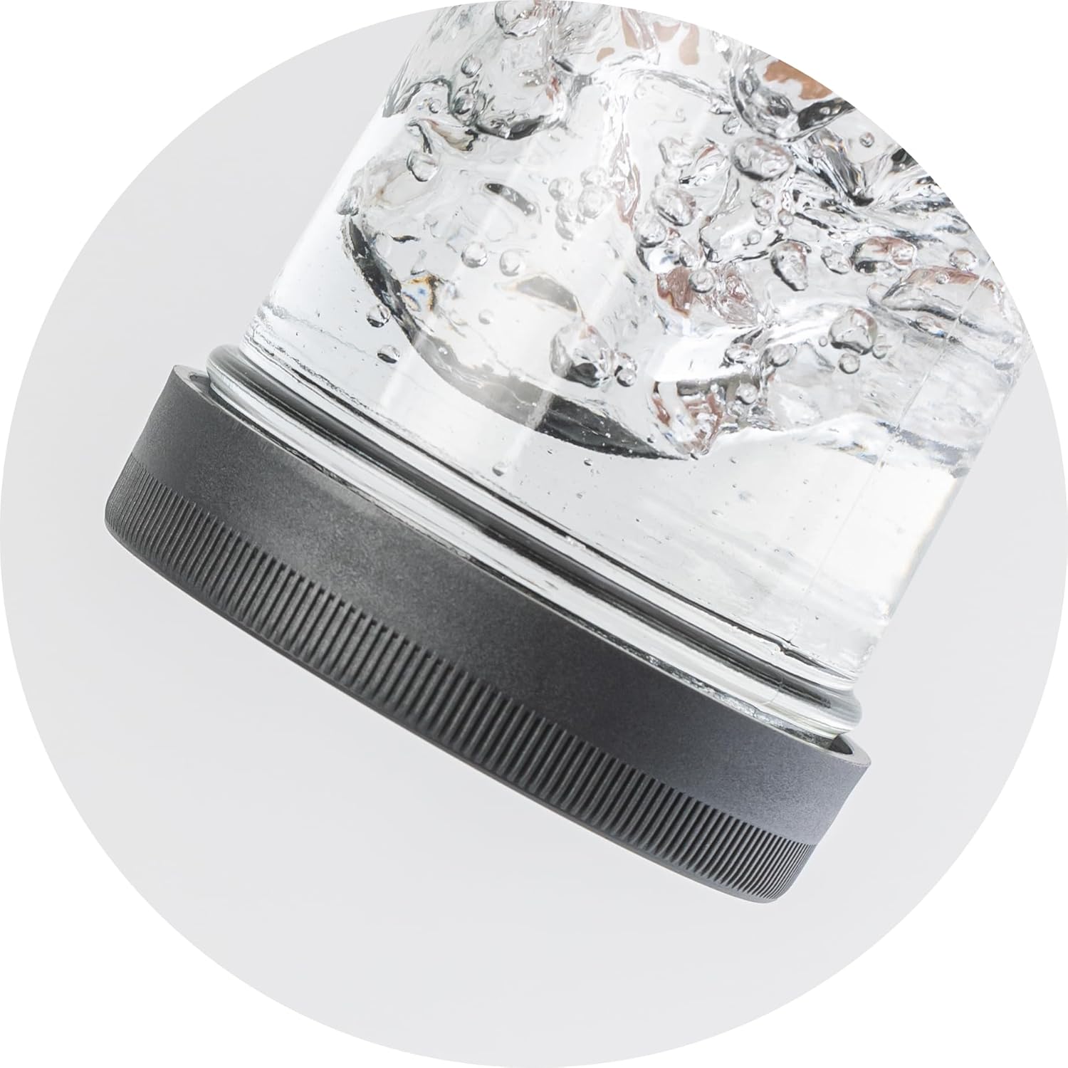 9-Piece Set of Leak-Proof Mason Jar Lids in Gray