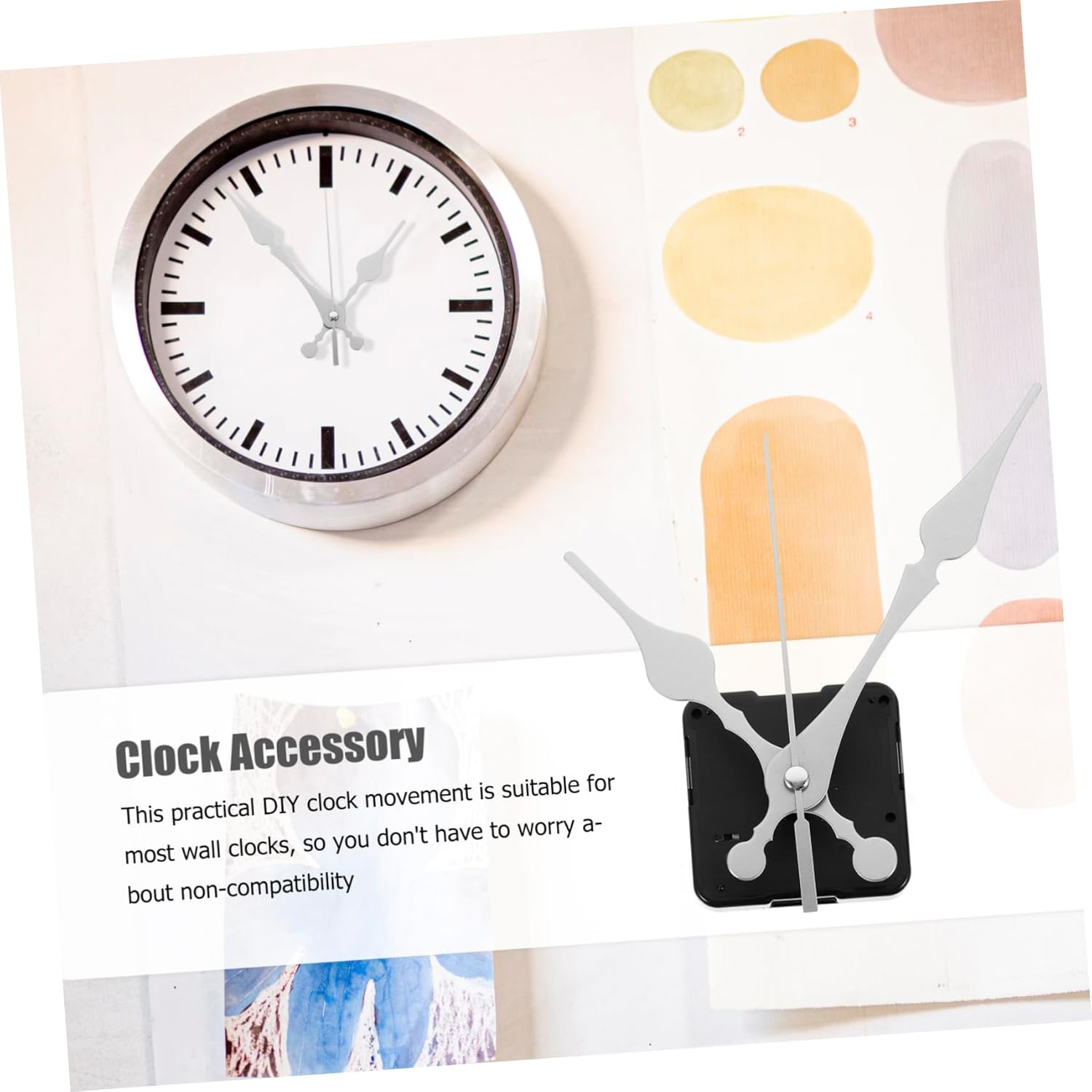 4 Set Plastic Wall Clock Hand Mechanism Kit with Fashionable Design