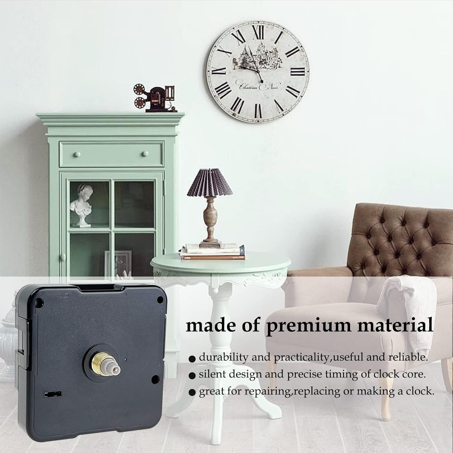High-Quality quartz clock mechanism replacement 16mm shafts with detailed dimensions