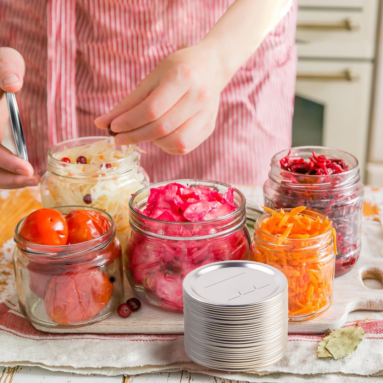 200PCS Canning Lids Leak-Proof Dishwasher-Ready Perfect for Food Preservation