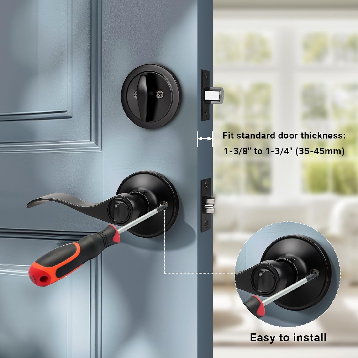 Sturdy Front Door Handle Set