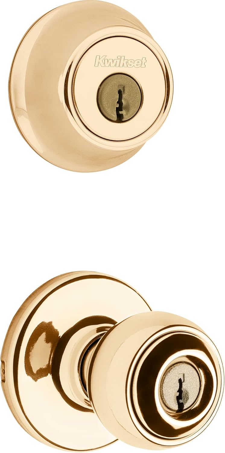 Kwikset 690 Polo Entry Knob Deadbolt Combo Pack