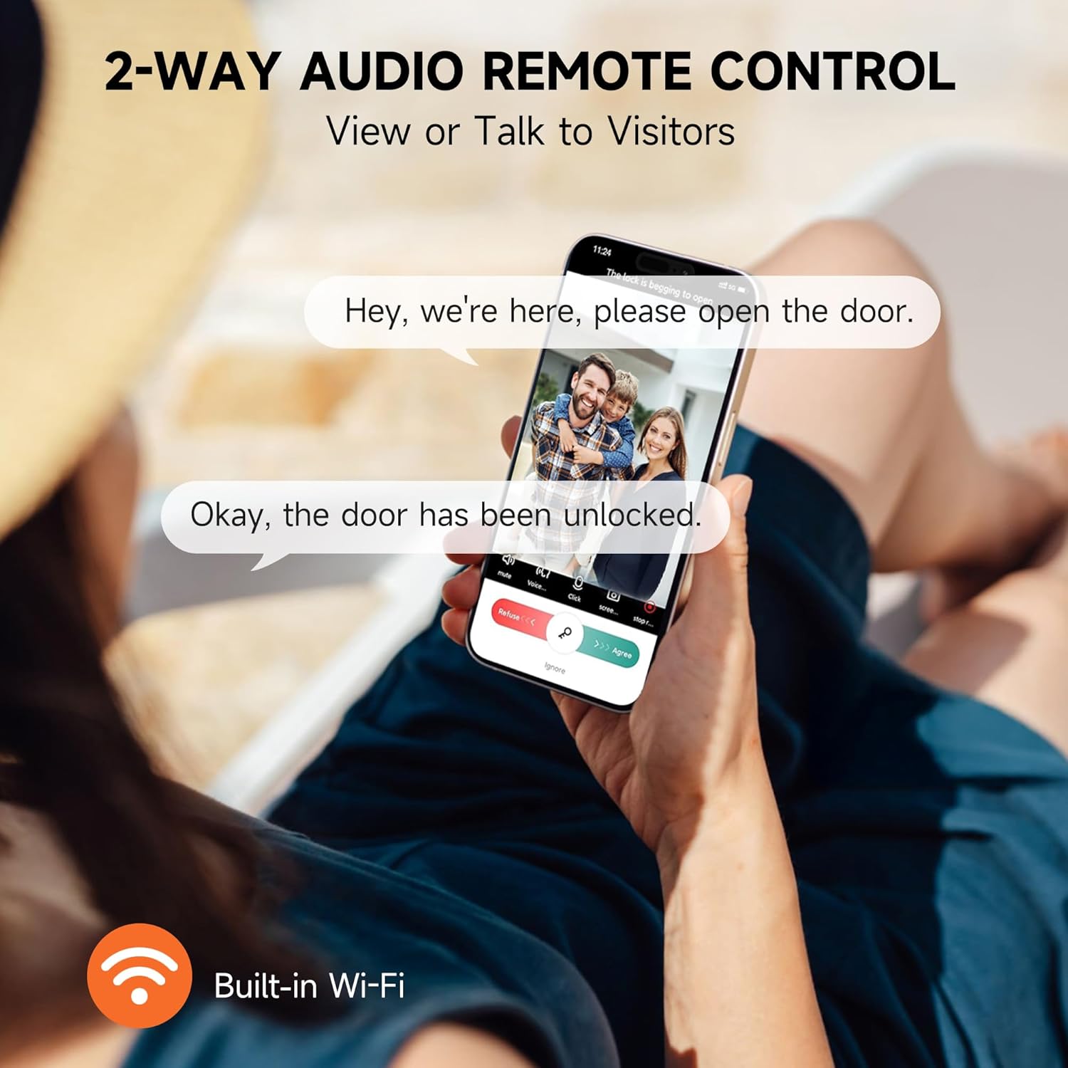 YHV Smart Door Lock with Fingerprint Wi-Fi Door Unlock System