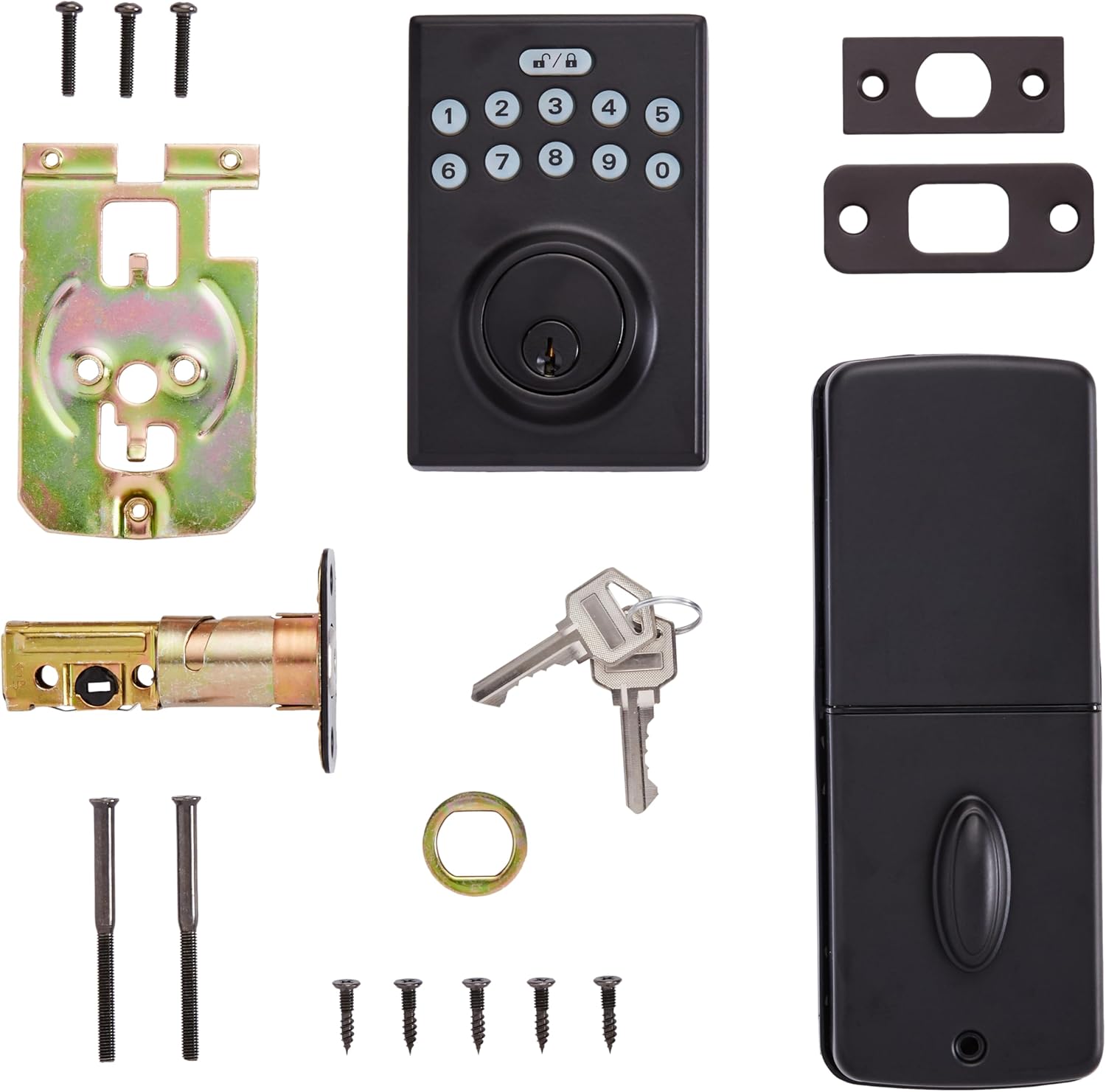 Amazon Basics Electronic Keypad Deadbolt with Touch-Control Keyless Entry
