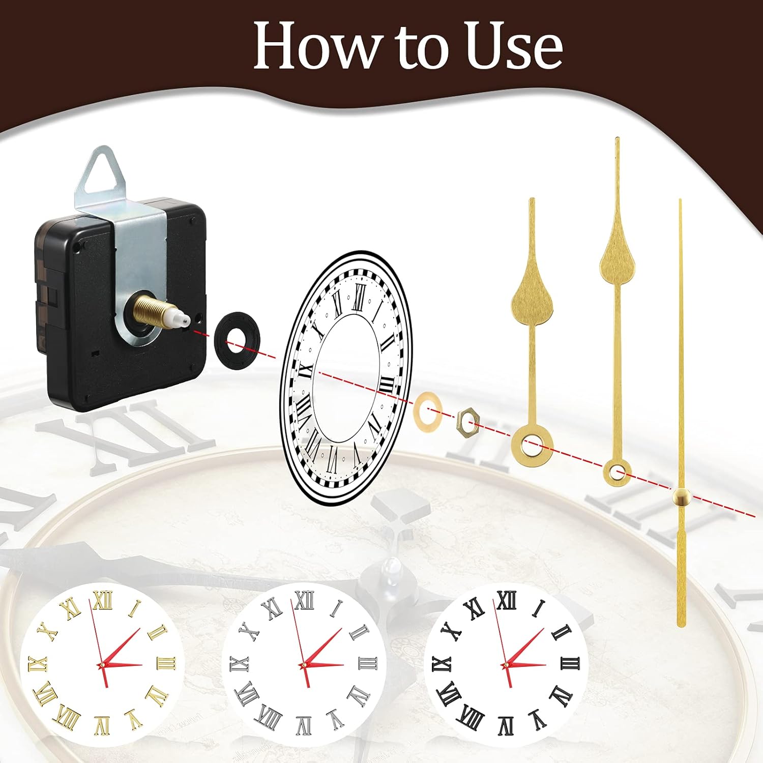 Kigeli 6-Piece DIY Wall Clock Kit